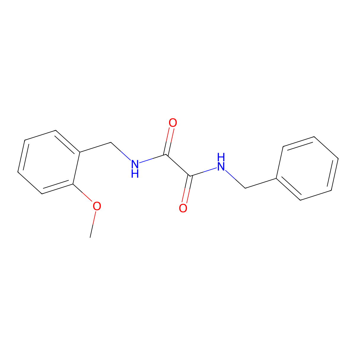 N-benzyl-N'-[(2-methoxyphenyl)methyl]oxamide molecular structure, CAS 428839-41-2