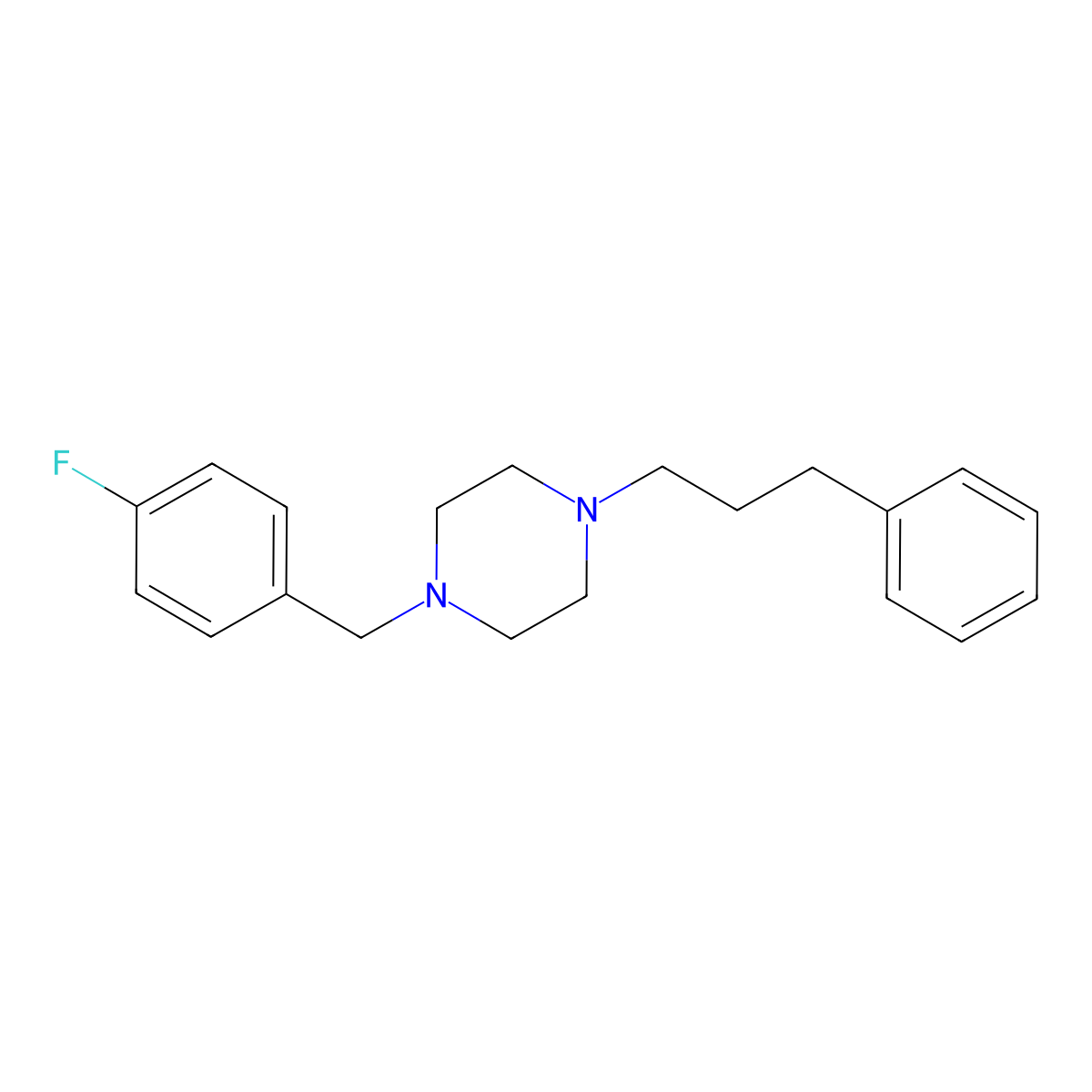 1-[(4-Fluorophenyl)methyl]-4-(3-phenylpropyl)piperazine molecular structure, CAS 428839-46-7