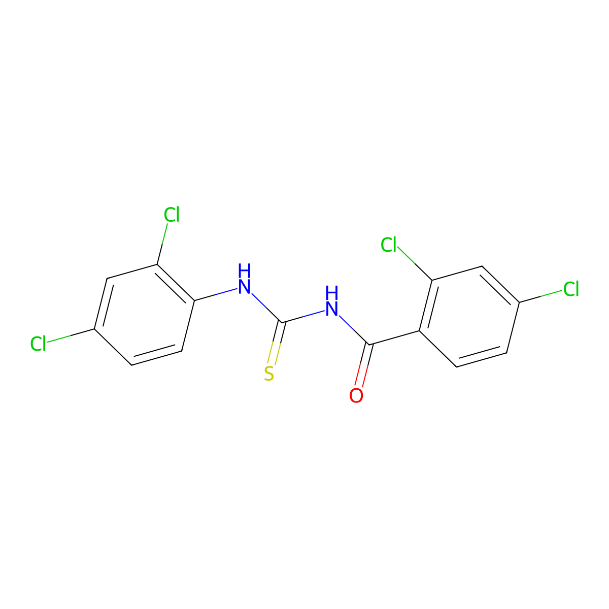 2,4-dichloro-N-[(2,4-dichlorophenyl)carbamothioyl]benzamide molecular structure, CAS 428839-48-9