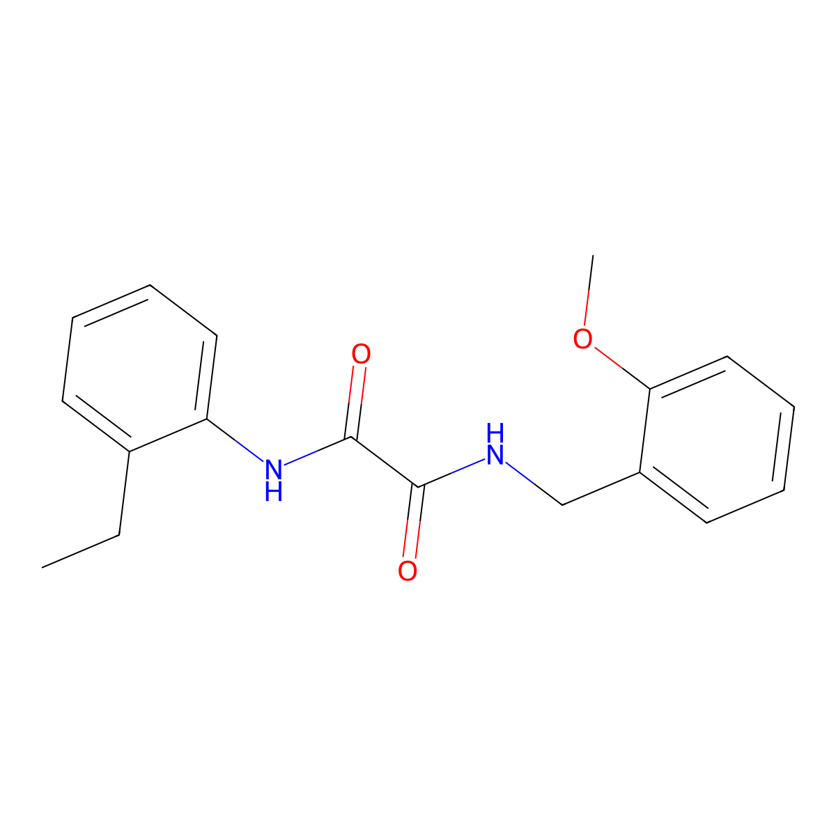 N'-(2-ethylphenyl)-N-[(2-methoxyphenyl)methyl]oxamide molecular structure, CAS 428839-80-9