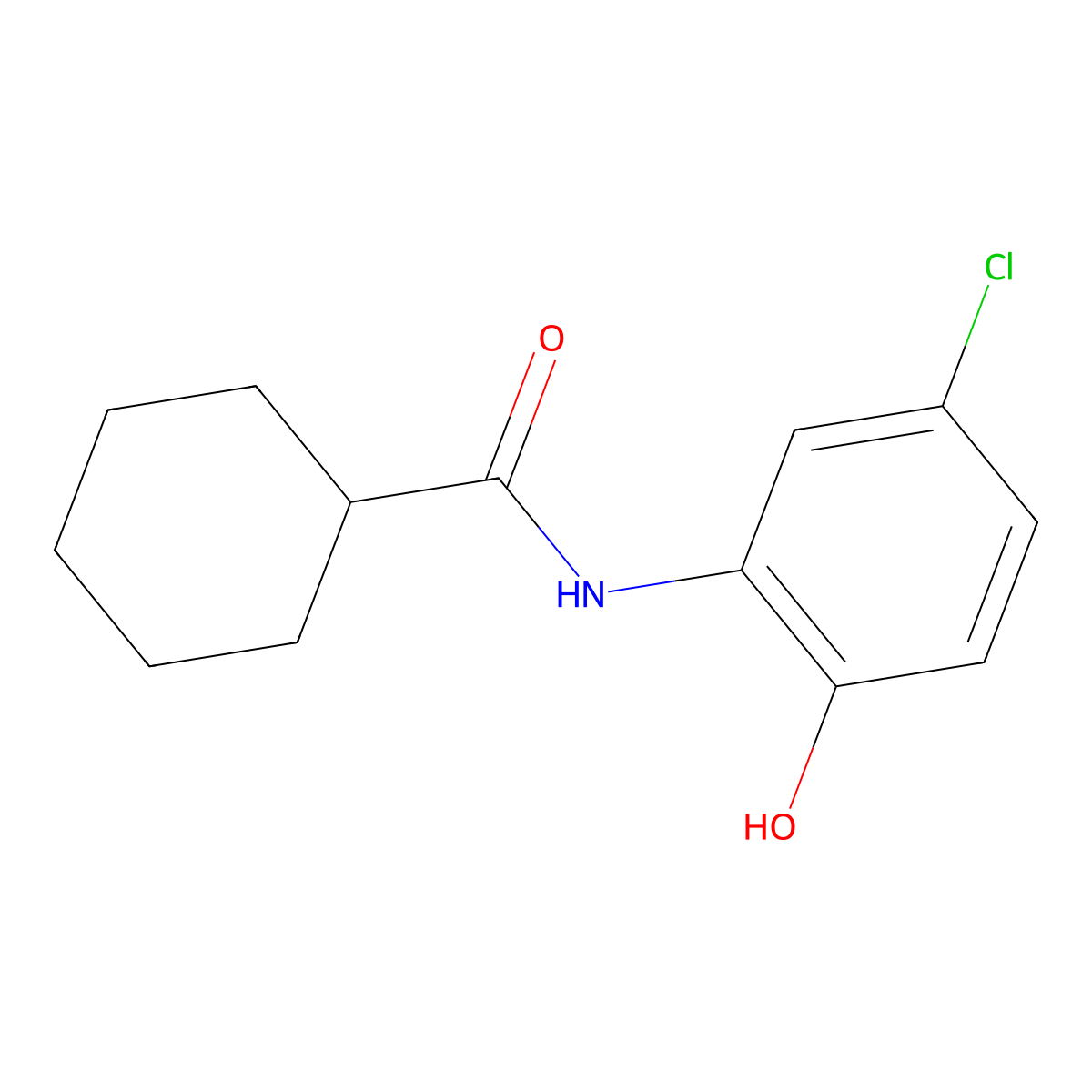 N-(5-chloro-2-hydroxyphenyl)cyclohexanecarboxamide molecular structure, CAS 428839-99-0