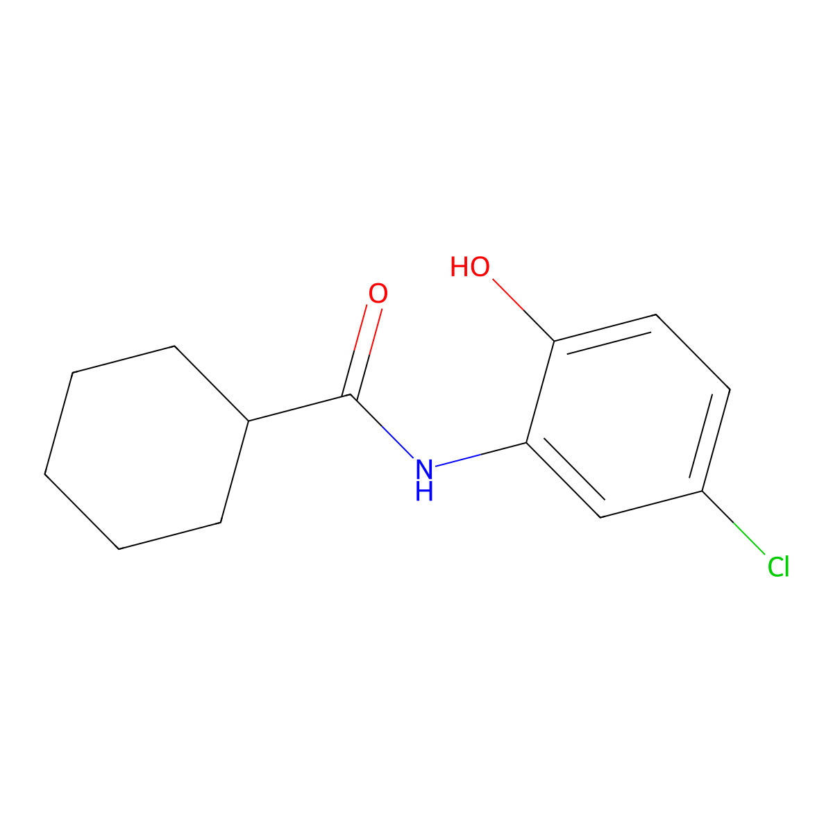 N-(5-chloro-2-hydroxyphenyl)cyclohexanecarboxamide molecular structure, CAS 428839-99-0