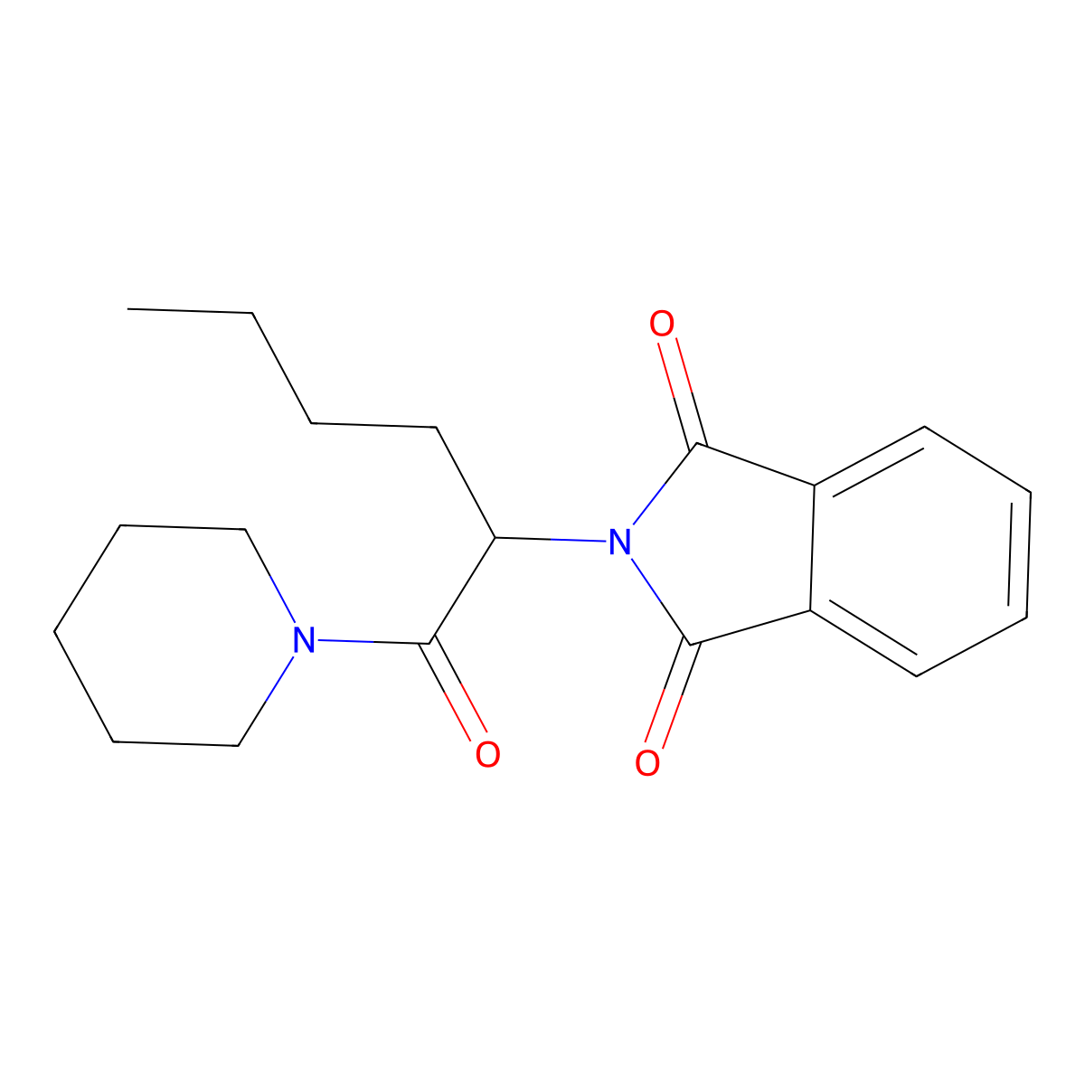 2-(1-Oxo-1-piperidin-1-ylhexan-2-yl)isoindole-1,3-dione molecular structure, CAS 428840-08-8