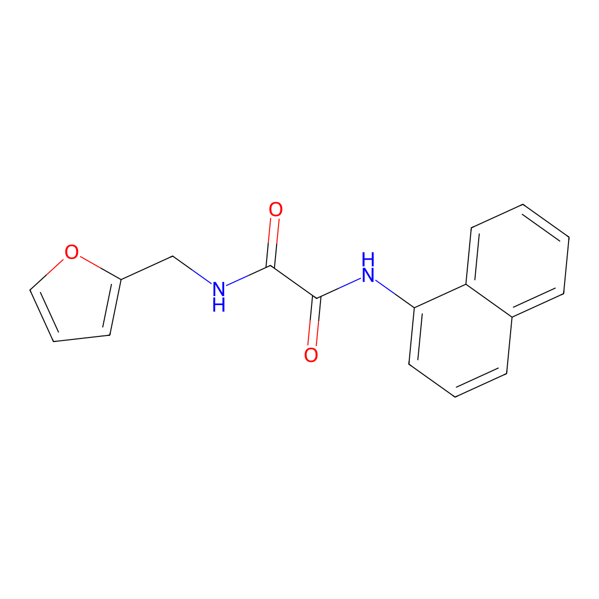 N1-(Furan-2-ylmethyl)-N2-(naphthalen-1-yl)oxalamide molecular structure, CAS 428840-15-7