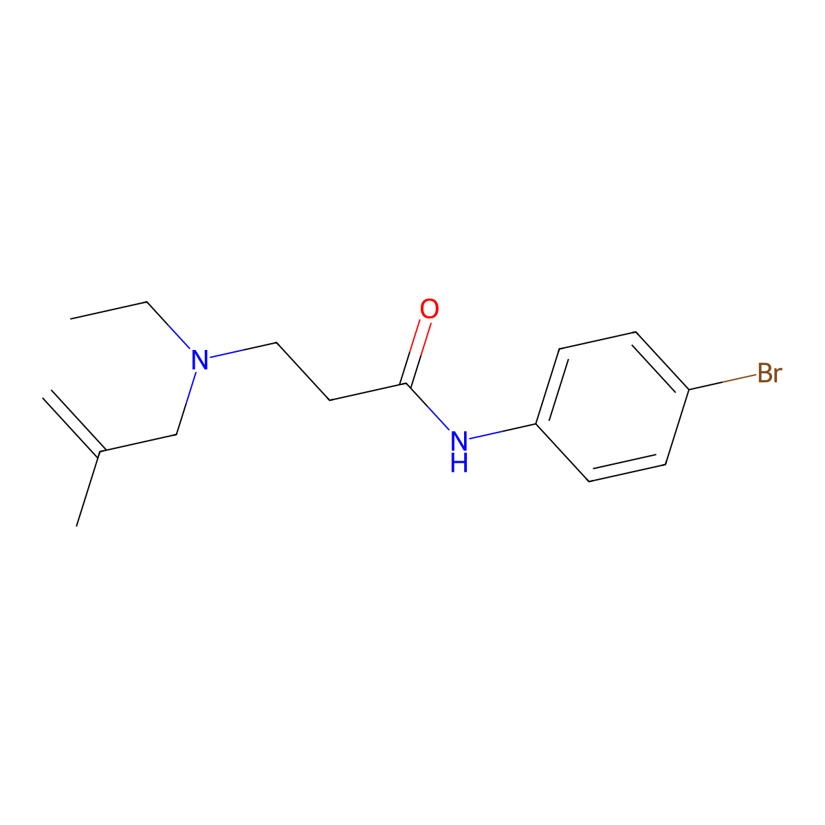 N-(4-bromophenyl)-3-[ethyl(2-methylprop-2-enyl)amino]propanamide molecular structure, CAS 428840-19-1