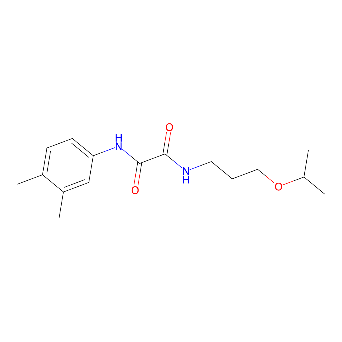 N'-(3,4-dimethylphenyl)-N-(3-propan-2-yloxypropyl)oxamide molecular structure, CAS 428840-25-9