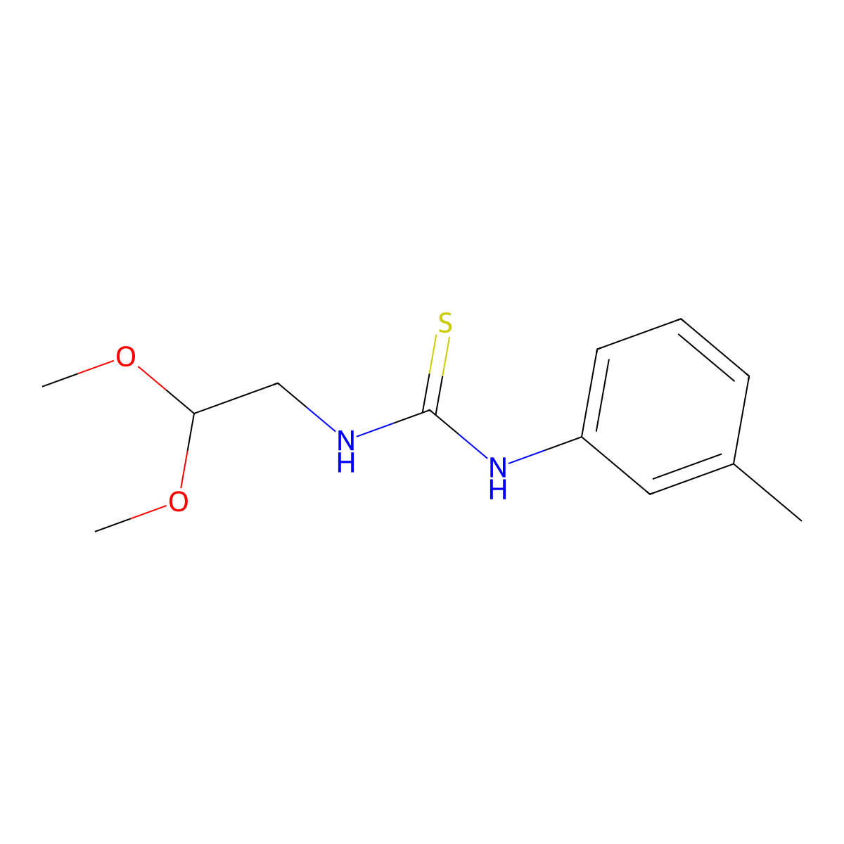1-(2,2-Dimethoxyethyl)-3-(3-methylphenyl)thiourea molecular structure, CAS 428840-43-1