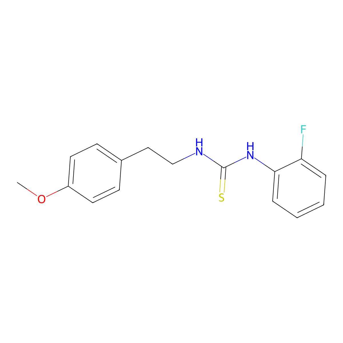 1-(2-Fluorophenyl)-3-[2-(4-methoxyphenyl)ethyl]thiourea molecular structure, CAS 428840-44-2