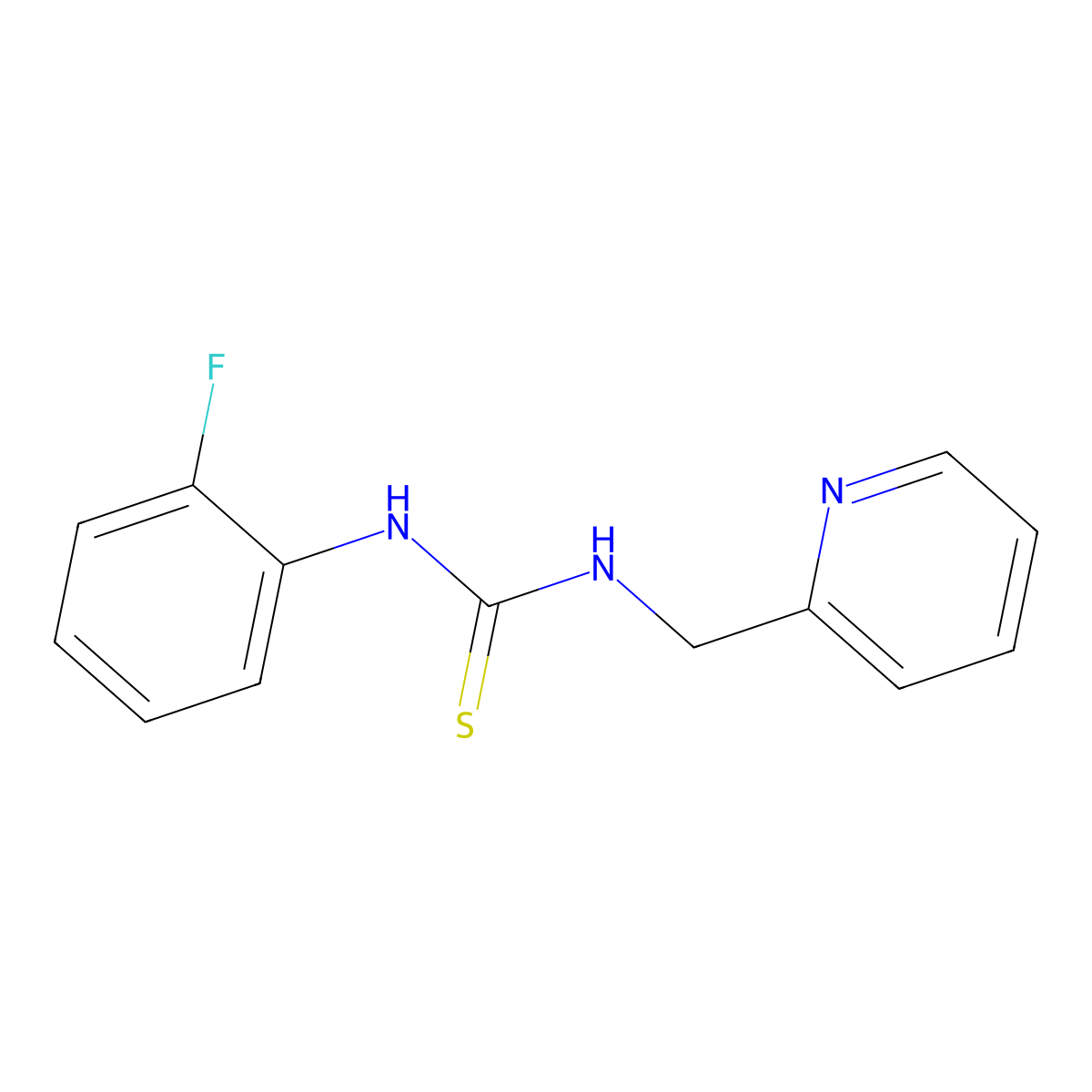 1-(2-Fluorophenyl)-3-(pyridin-2-ylmethyl)thiourea molecular structure, CAS 428840-46-4