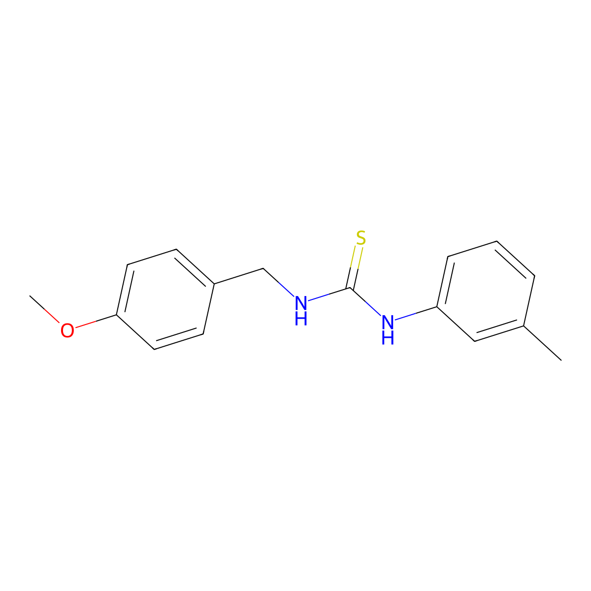 1-(4-Methoxybenzyl)-3-(3-methylphenyl)thiourea molecular structure, CAS 428840-49-7