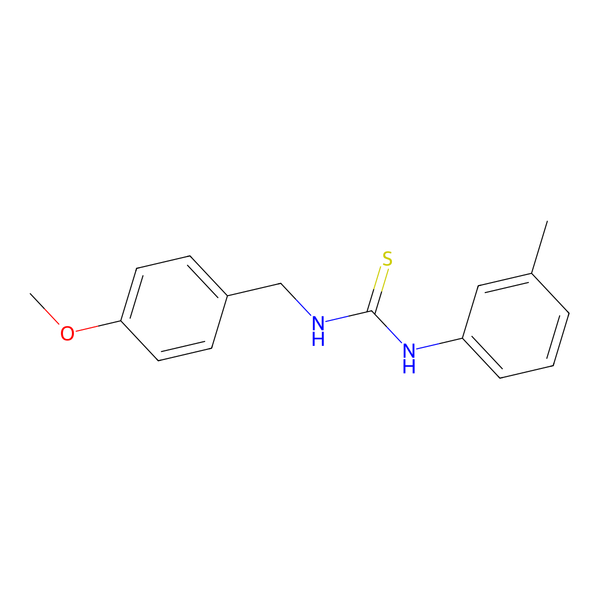 1-(4-Methoxybenzyl)-3-(3-methylphenyl)thiourea molecular structure, CAS 428840-49-7