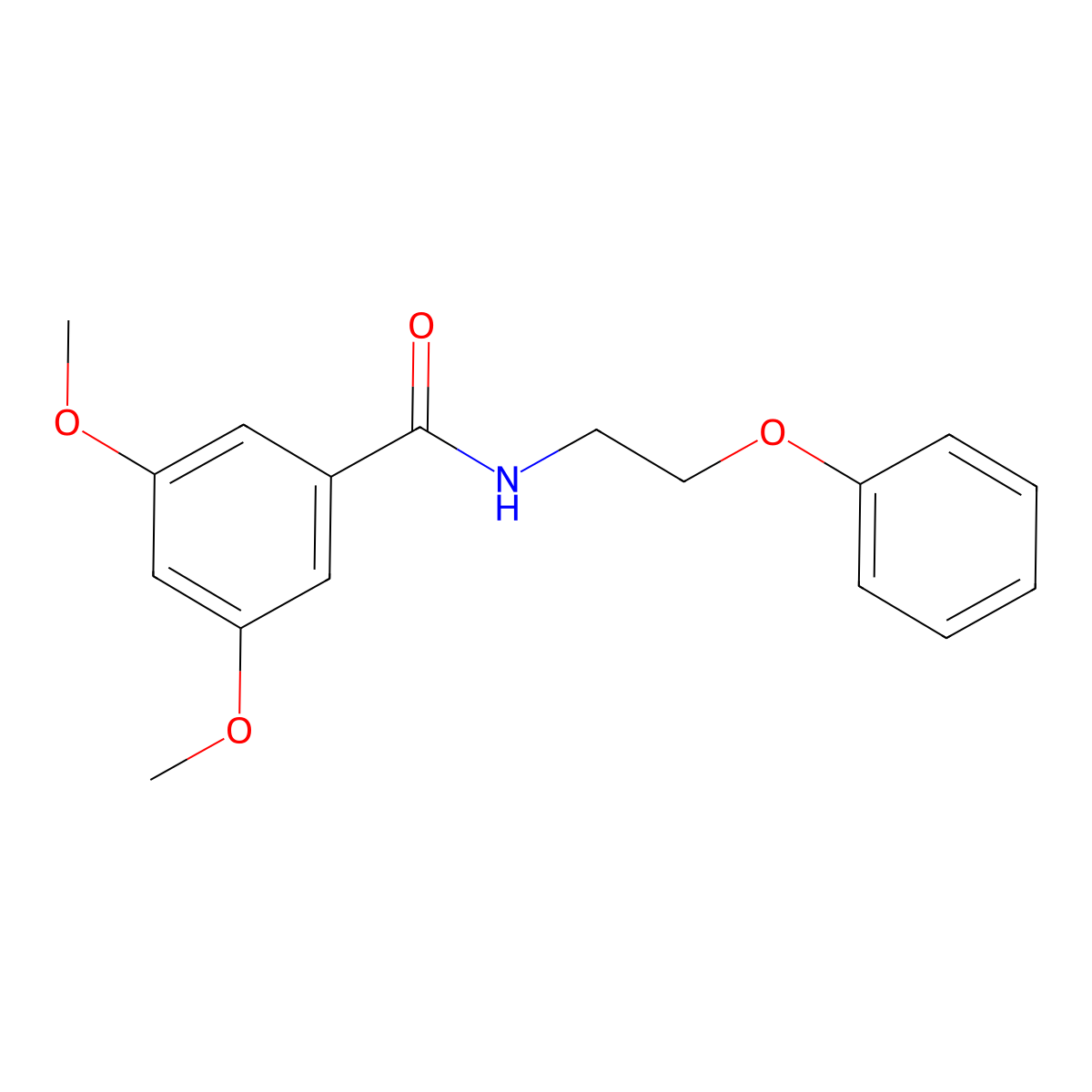 3,5-dimethoxy-N-(2-phenoxyethyl)benzamide molecular structure, CAS 428840-52-2