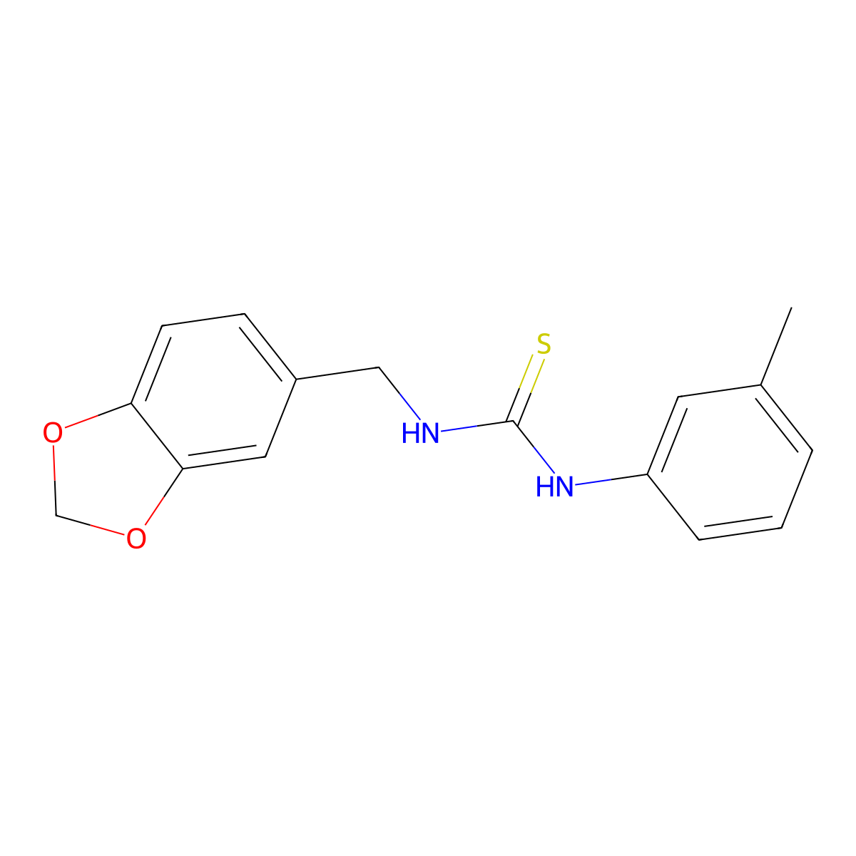 1-(1,3-Benzodioxol-5-ylmethyl)-3-(3-methylphenyl)thiourea molecular structure, CAS 428840-59-9