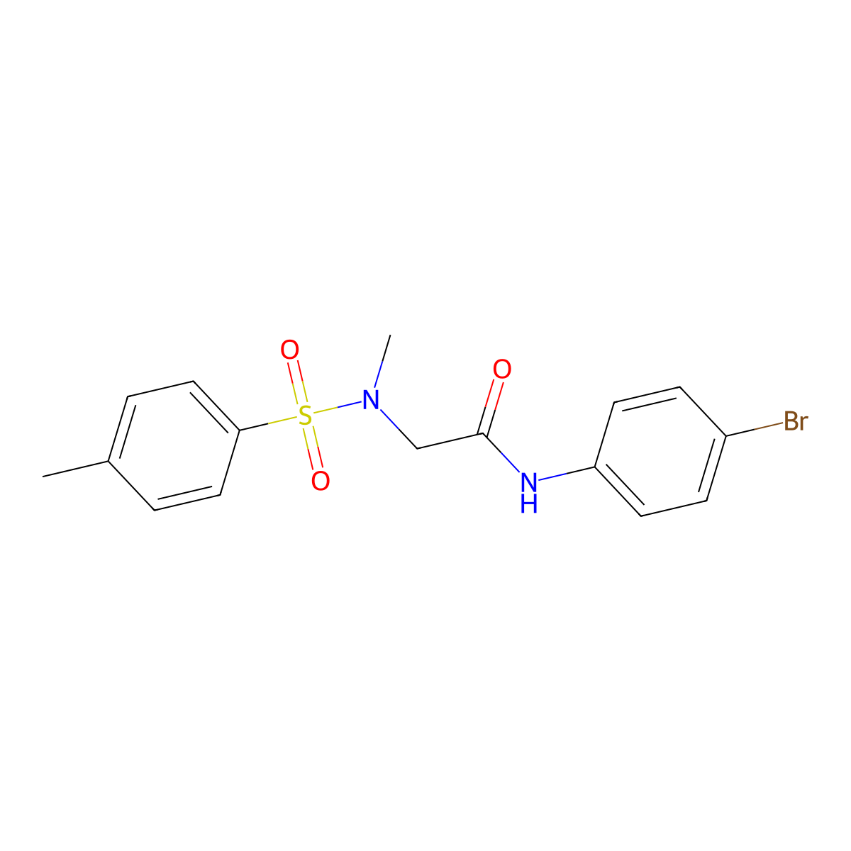 N-(4-bromophenyl)-2-[methyl-(4-methylphenyl)sulfonylamino]acetamide molecular structure, CAS 428840-70-4