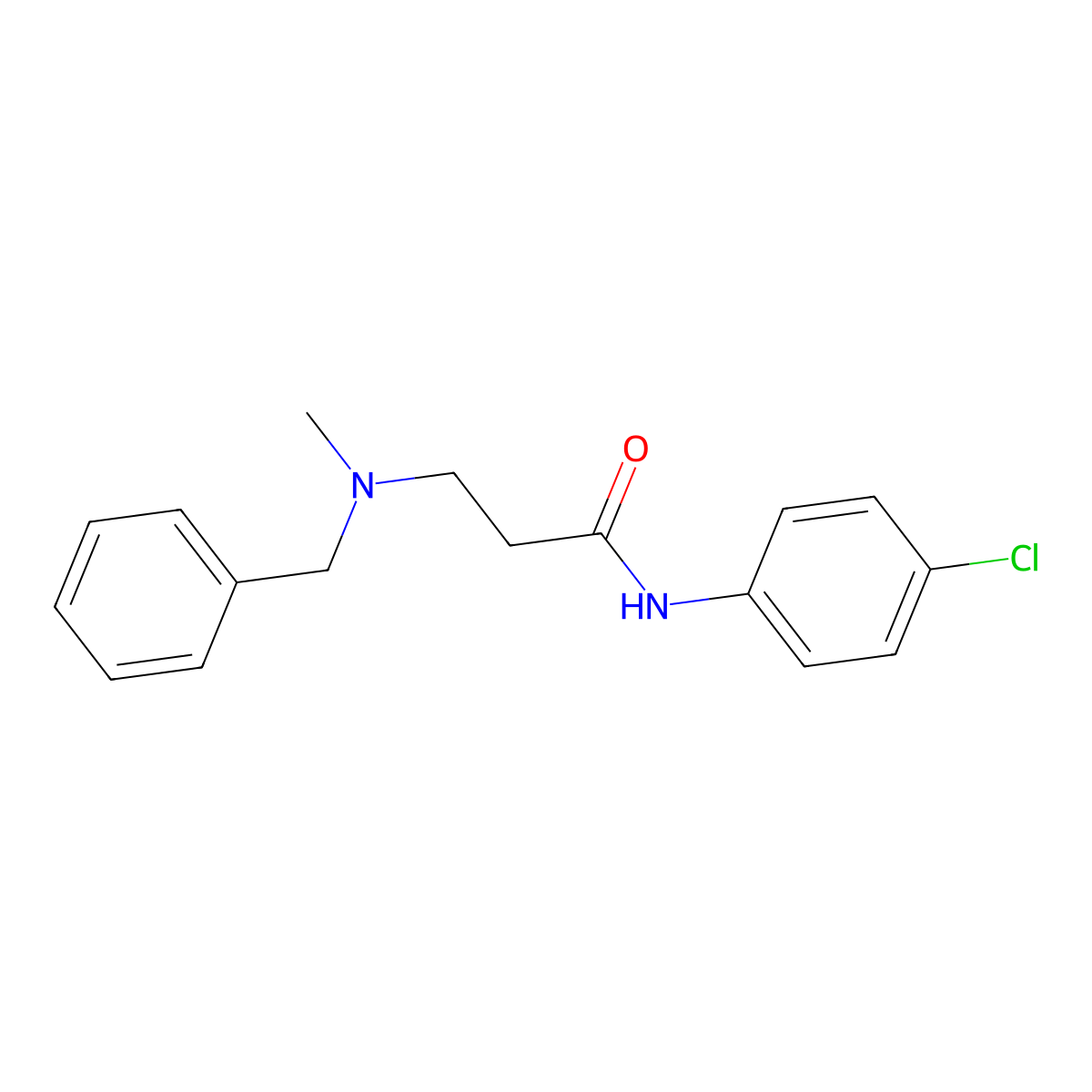 3-[benzyl(methyl)amino]-N-(4-chlorophenyl)propanamide molecular structure, CAS 428840-80-6