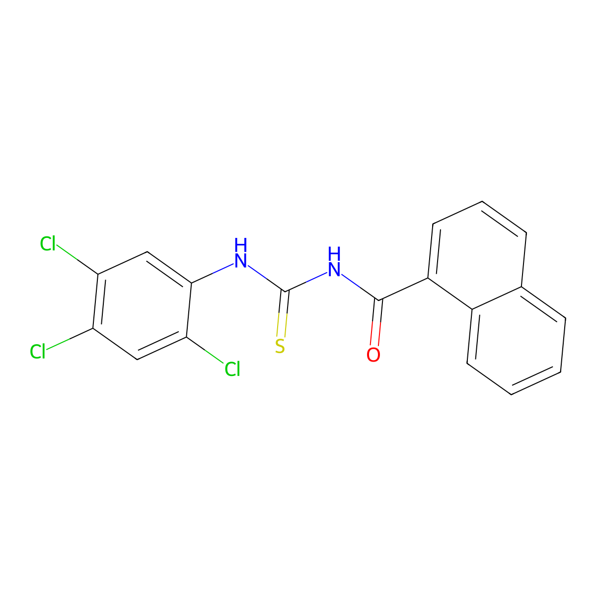 N-[(2,4,5-trichlorophenyl)carbamothioyl]naphthalene-1-carboxamide molecular structure, CAS 428840-83-9