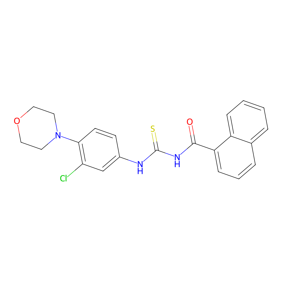 N-[(3-chloro-4-morpholin-4-ylphenyl)carbamothioyl]naphthalene-1-carboxamide molecular structure, CAS 428840-84-0