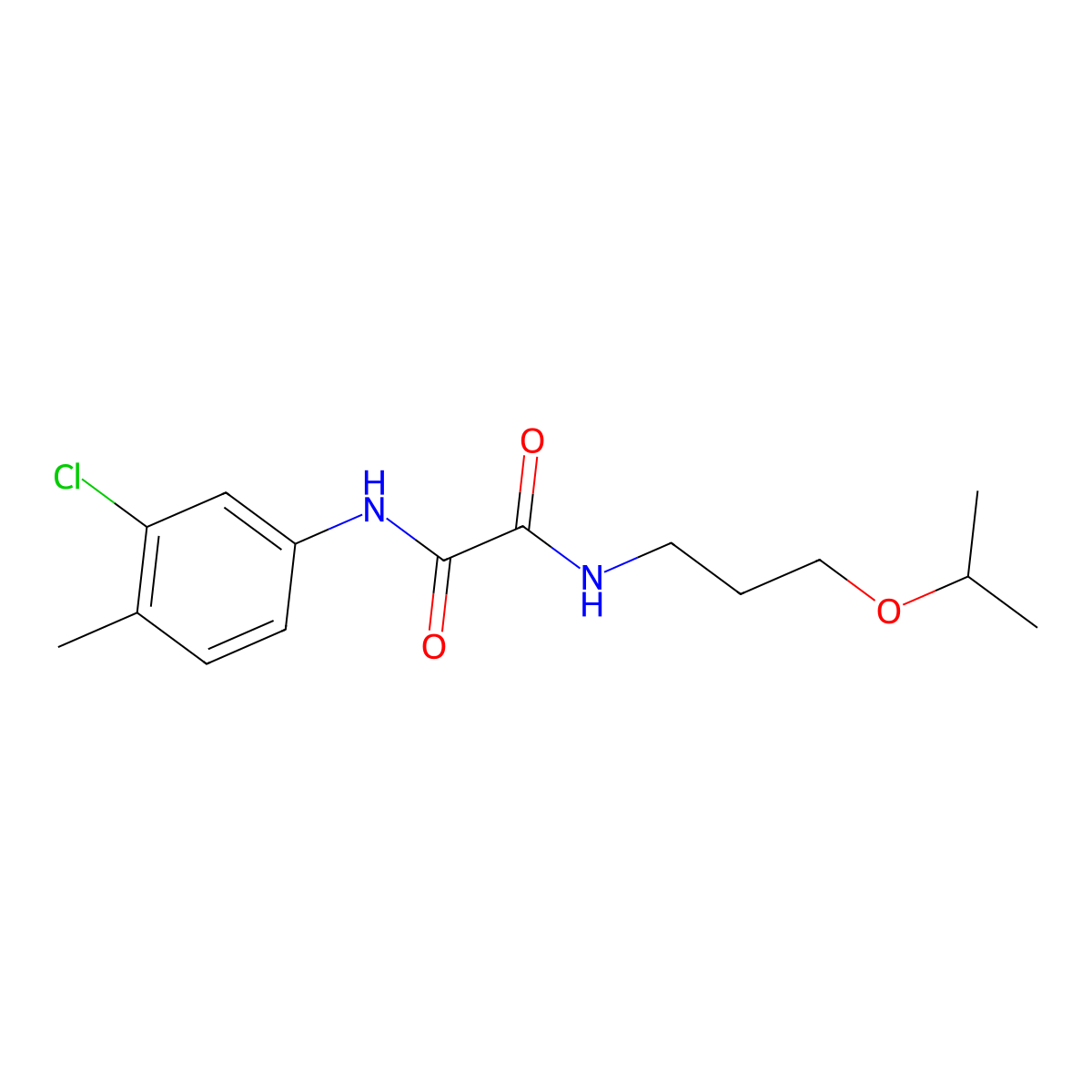 N'-(3-chloro-4-methylphenyl)-N-(3-propan-2-yloxypropyl)oxamide molecular structure, CAS 428840-86-2