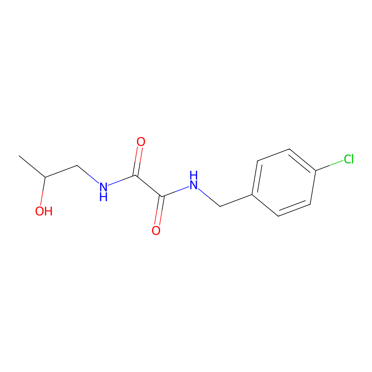 N-(4-chlorobenzyl)-N'-(2-hydroxypropyl)ethanediamide molecular structure, CAS 428841-12-7