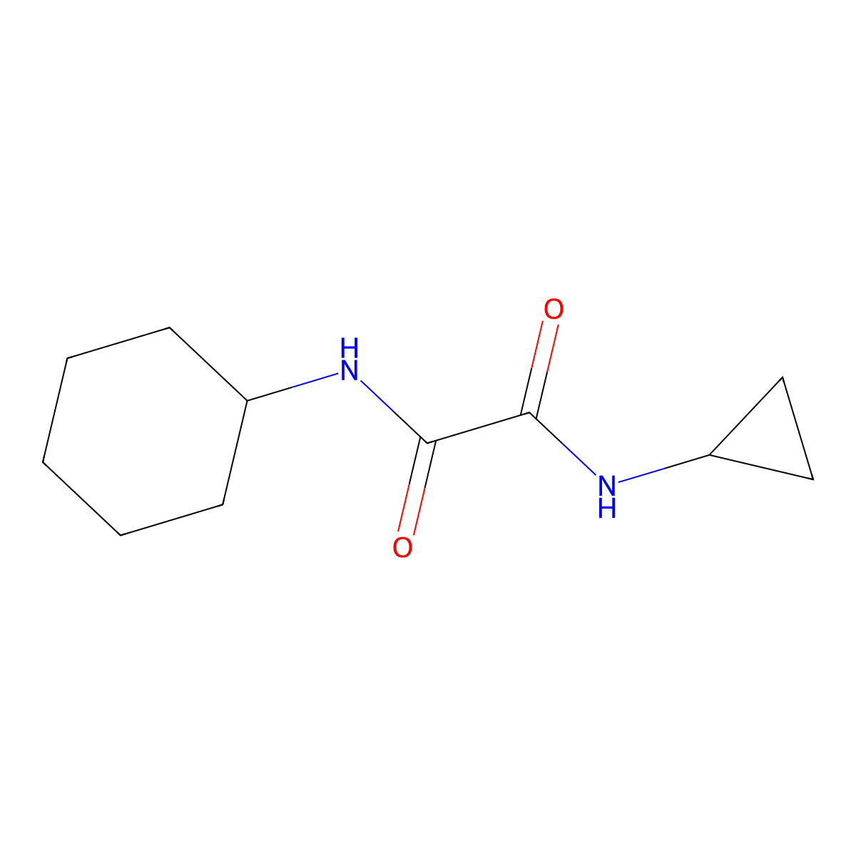 N-cyclohexyl-N'-cyclopropylethanediamide molecular structure, CAS 428841-14-9