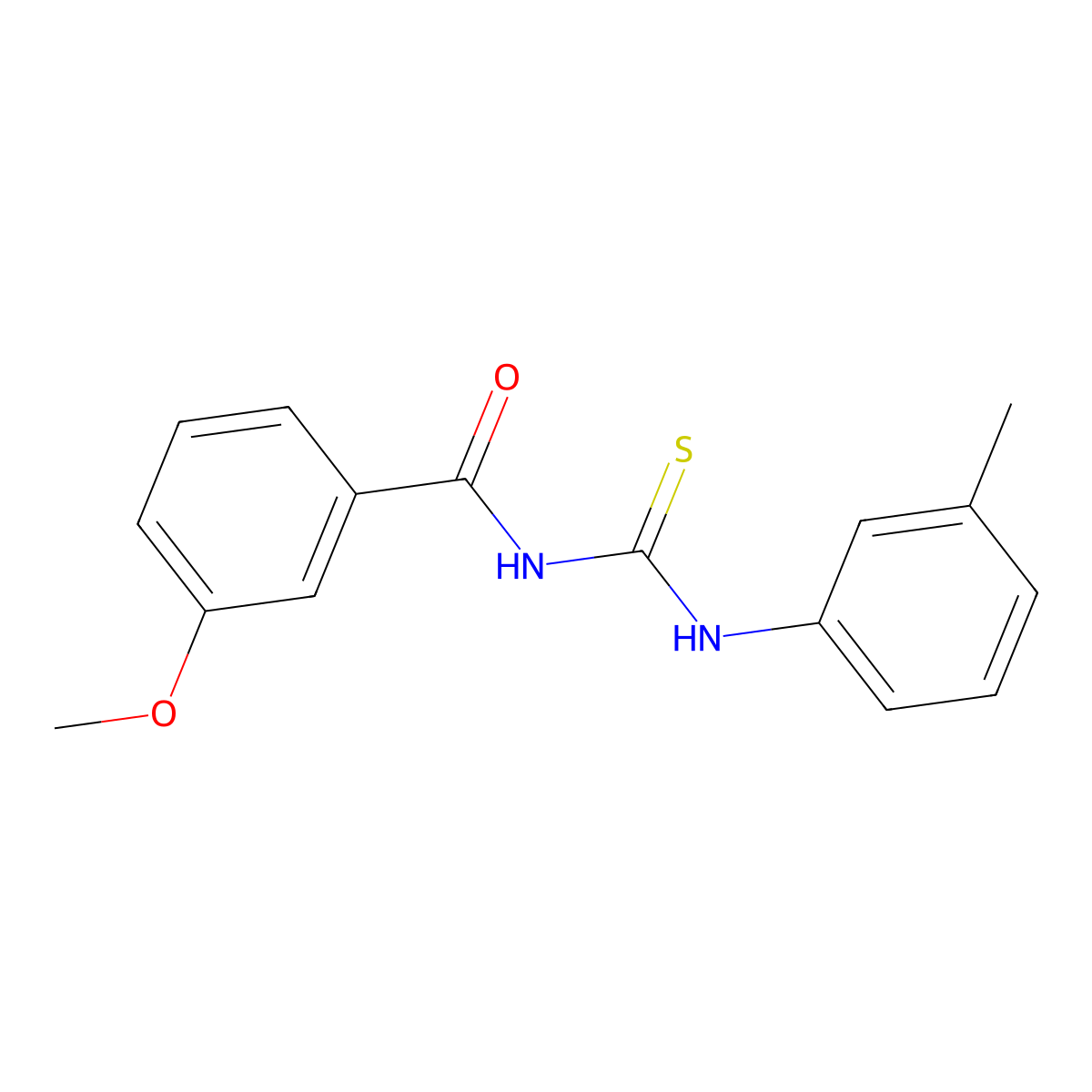 3-methoxy-N-[(3-methylphenyl)carbamothioyl]benzamide molecular structure, CAS 428841-30-9