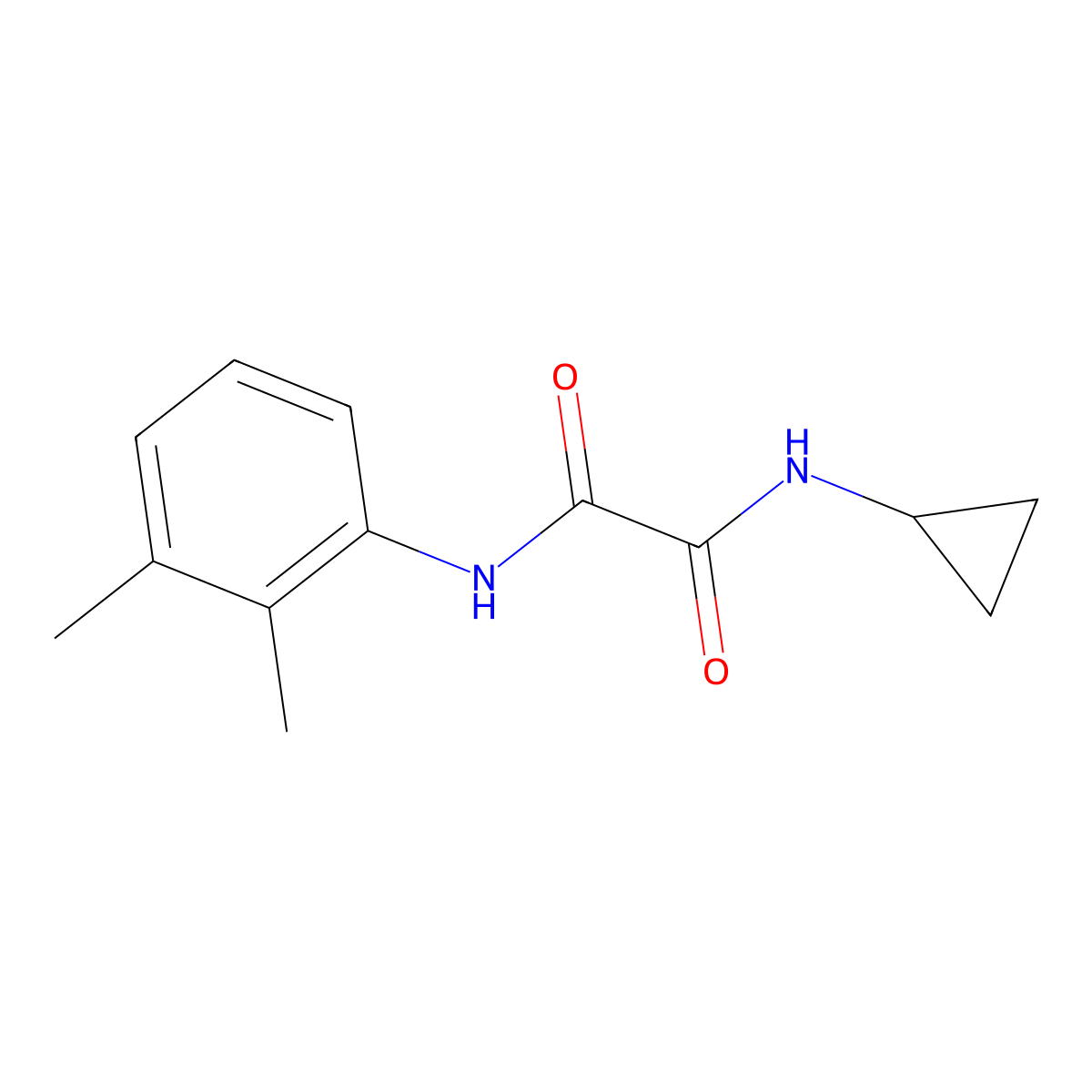 N-cyclopropyl-N'-(2,3-dimethylphenyl)oxamide molecular structure, CAS 428841-31-0
