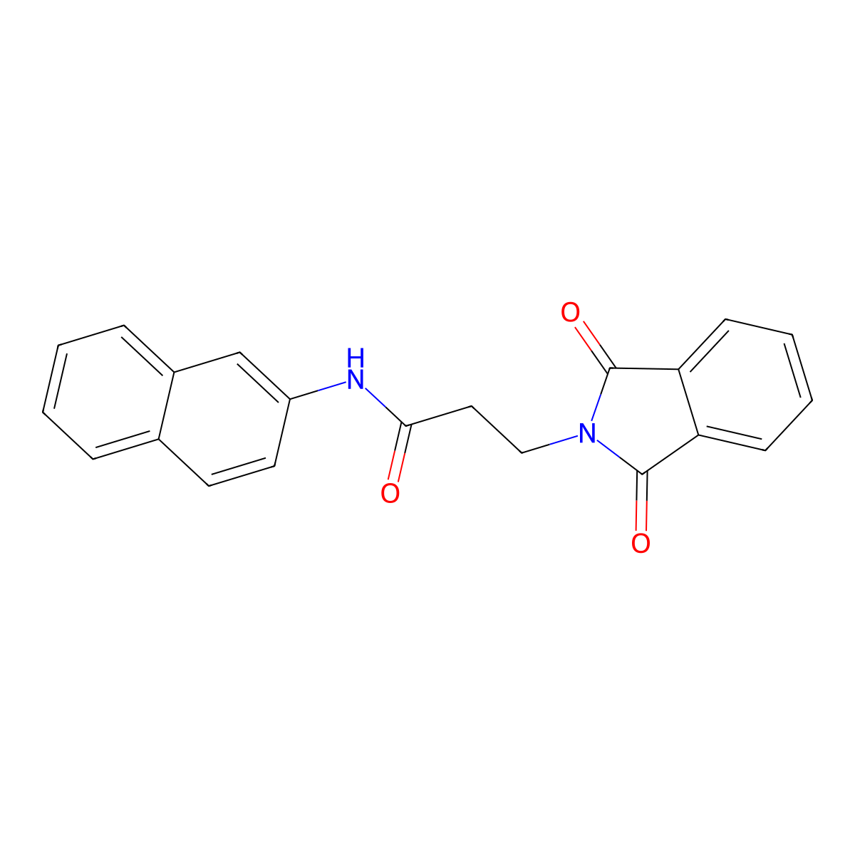 3-(1,3-dioxoisoindol-2-yl)-N-naphthalen-2-ylpropanamide molecular structure, CAS 428841-39-8