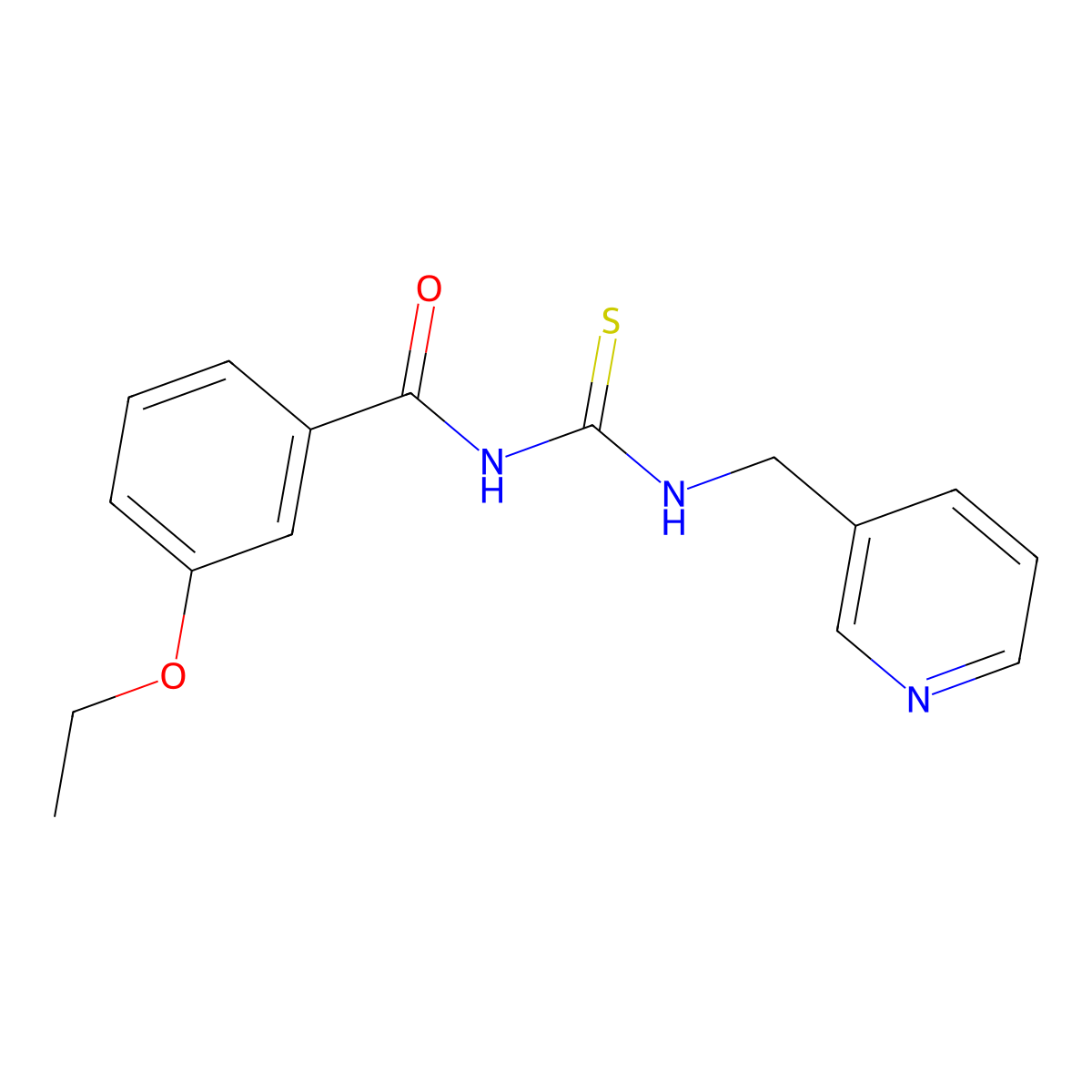3-ethoxy-N-(pyridin-3-ylmethylcarbamothioyl)benzamide molecular structure, CAS 428841-49-0