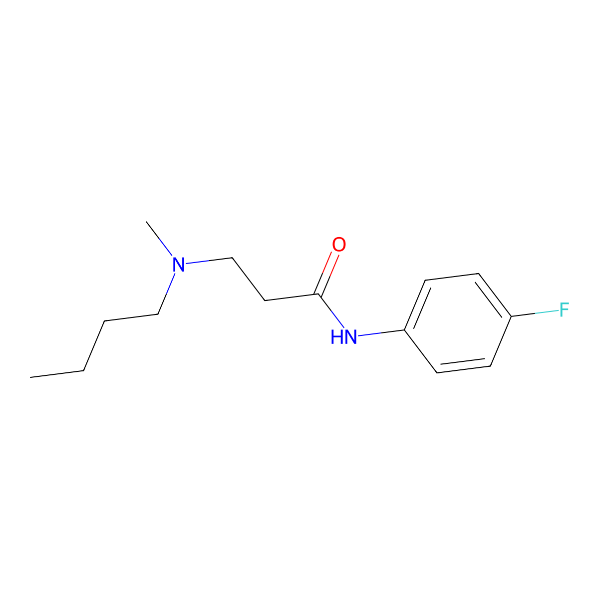 3-[butyl(methyl)amino]-N-(4-fluorophenyl)propanamide molecular structure, CAS 428841-55-8