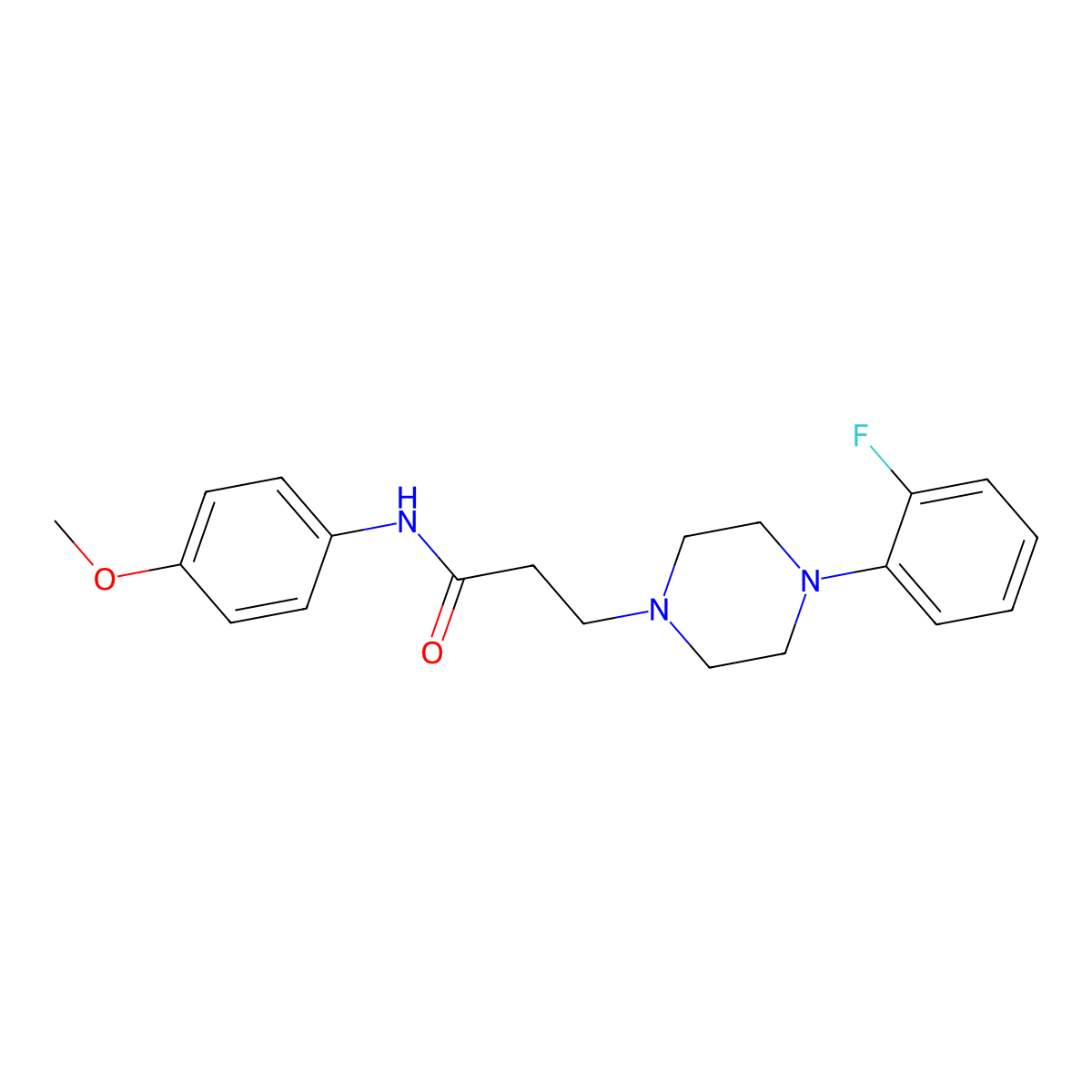 3-[4-(2-fluorophenyl)piperazin-1-yl]-N-(4-methoxyphenyl)propanamide molecular structure, CAS 428841-71-8