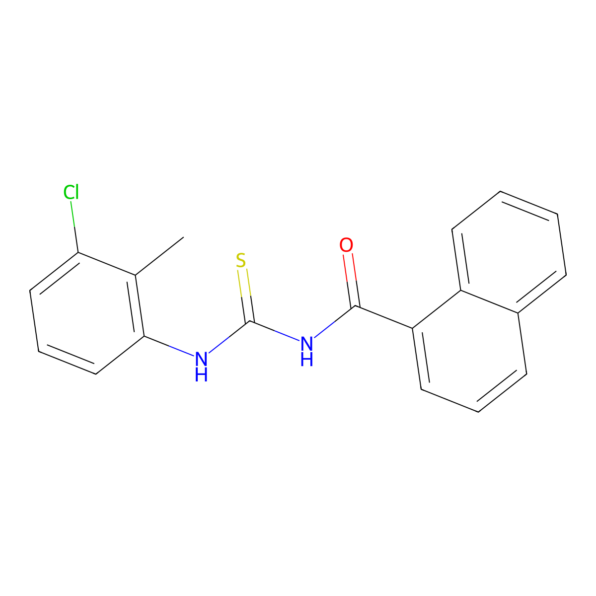 N-[(3-chloro-2-methylphenyl)carbamothioyl]naphthalene-1-carboxamide molecular structure, CAS 428841-85-4