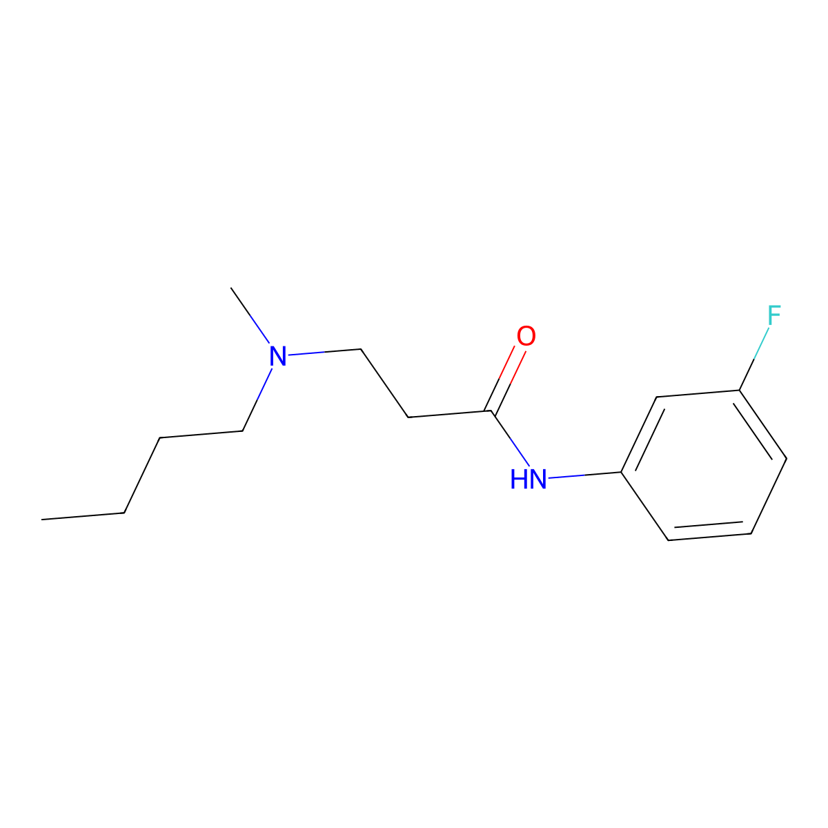 3-[butyl(methyl)amino]-N-(3-fluorophenyl)propanamide molecular structure, CAS 428841-92-3
