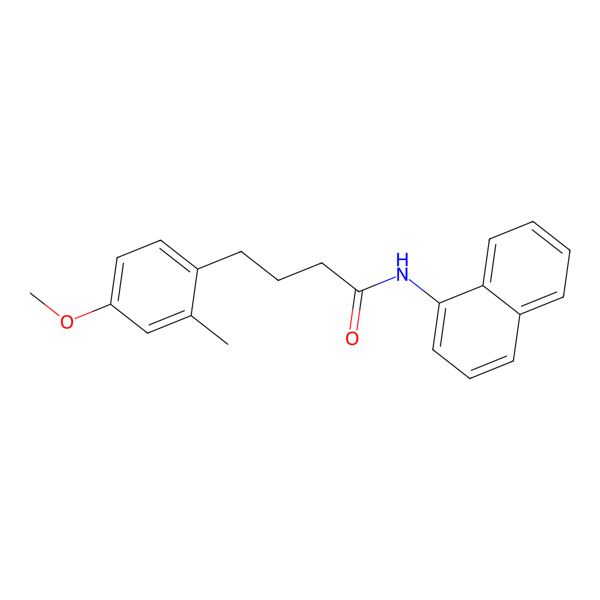 4-(4-methoxy-2-methylphenyl)-N-naphthalen-1-ylbutanamide molecular structure, CAS 428841-97-8