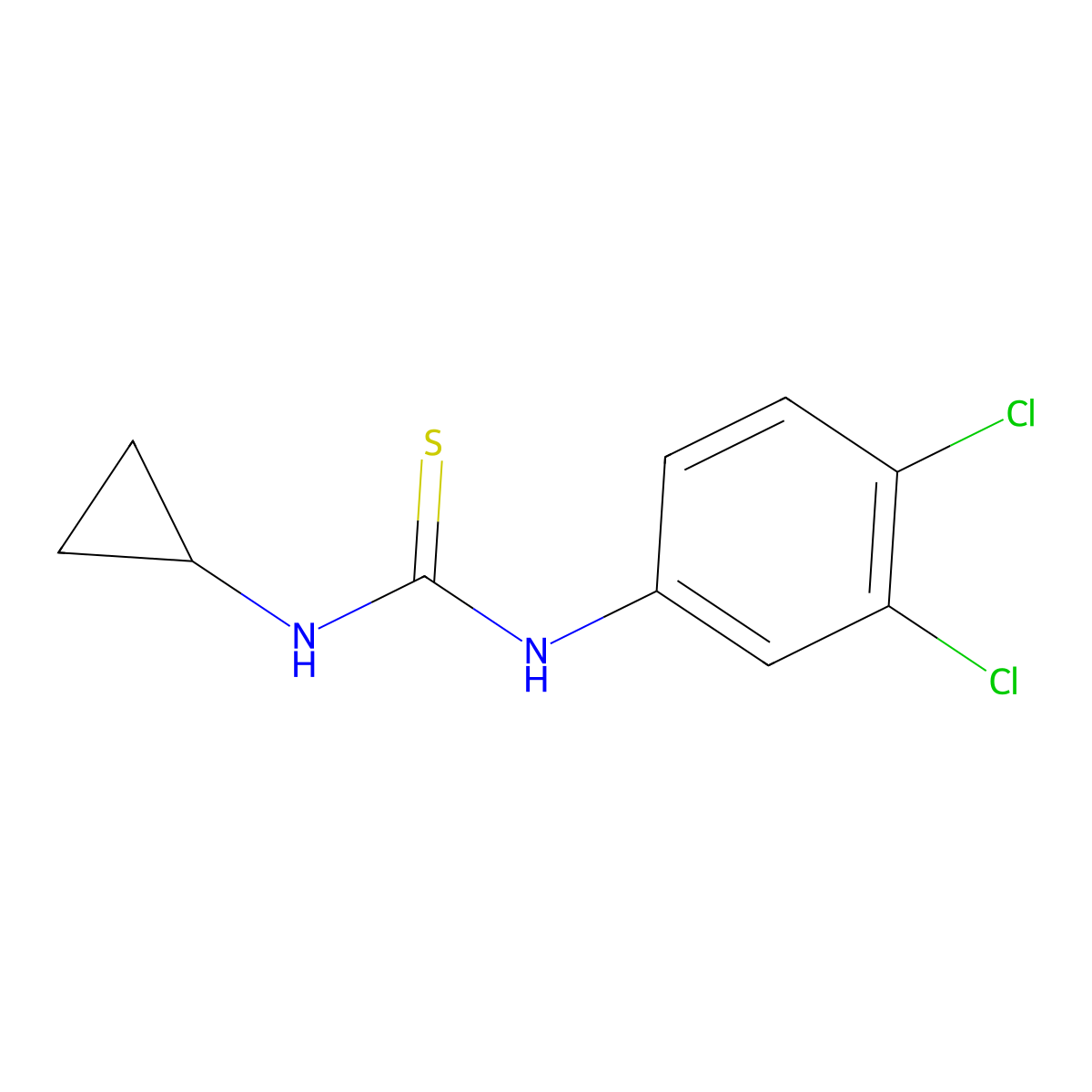 1-Cyclopropyl-3-(3,4-dichlorophenyl)thiourea molecular structure, CAS 428842-05-1