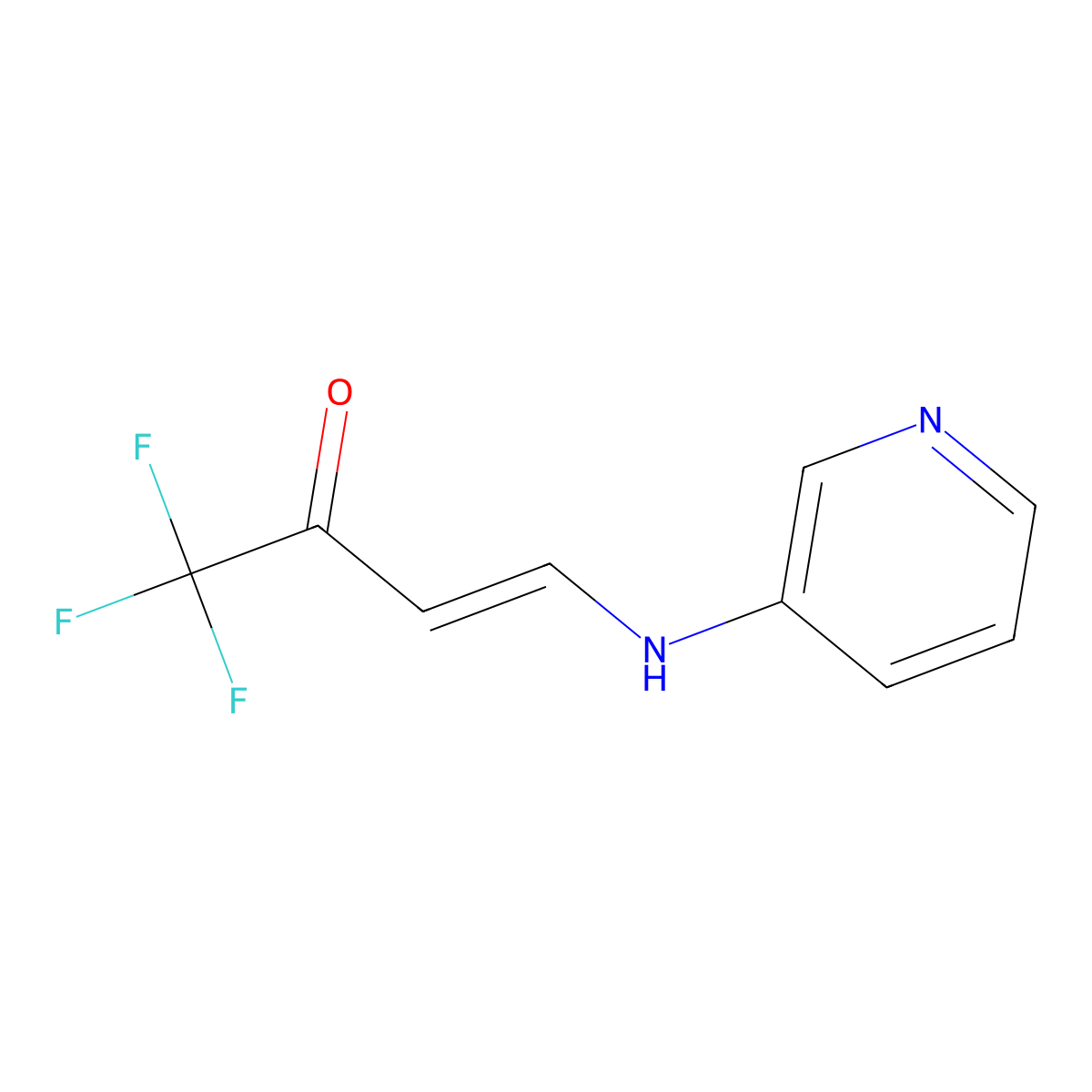 (E)-1,1,1-trifluoro-4-(3-pyridinylamino)-3-buten-2-one molecular structure, CAS 428842-24-4