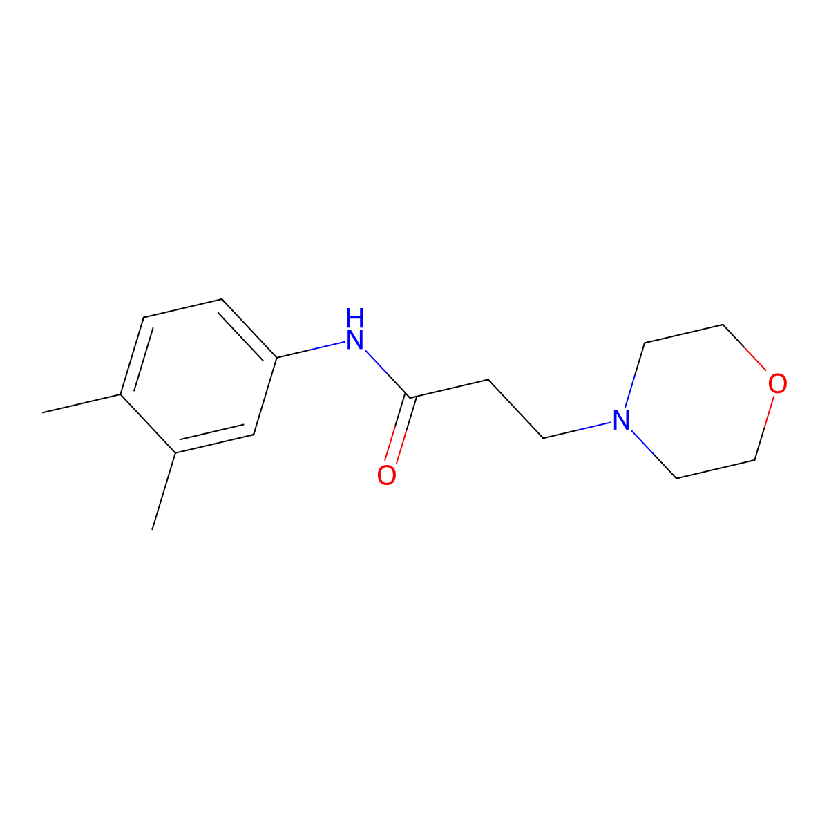 N-(3,4-dimethylphenyl)-3-morpholin-4-ylpropanamide molecular structure, CAS 428842-32-4