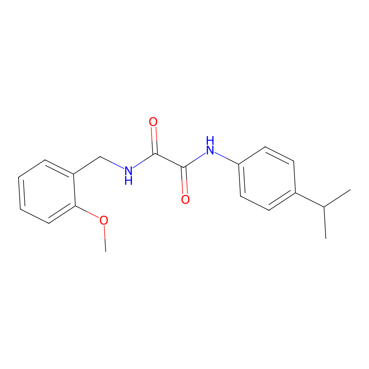 N-(2-methoxybenzyl)-N'-[4-(propan-2-yl)phenyl]ethanediamide molecular structure, CAS 428842-97-1