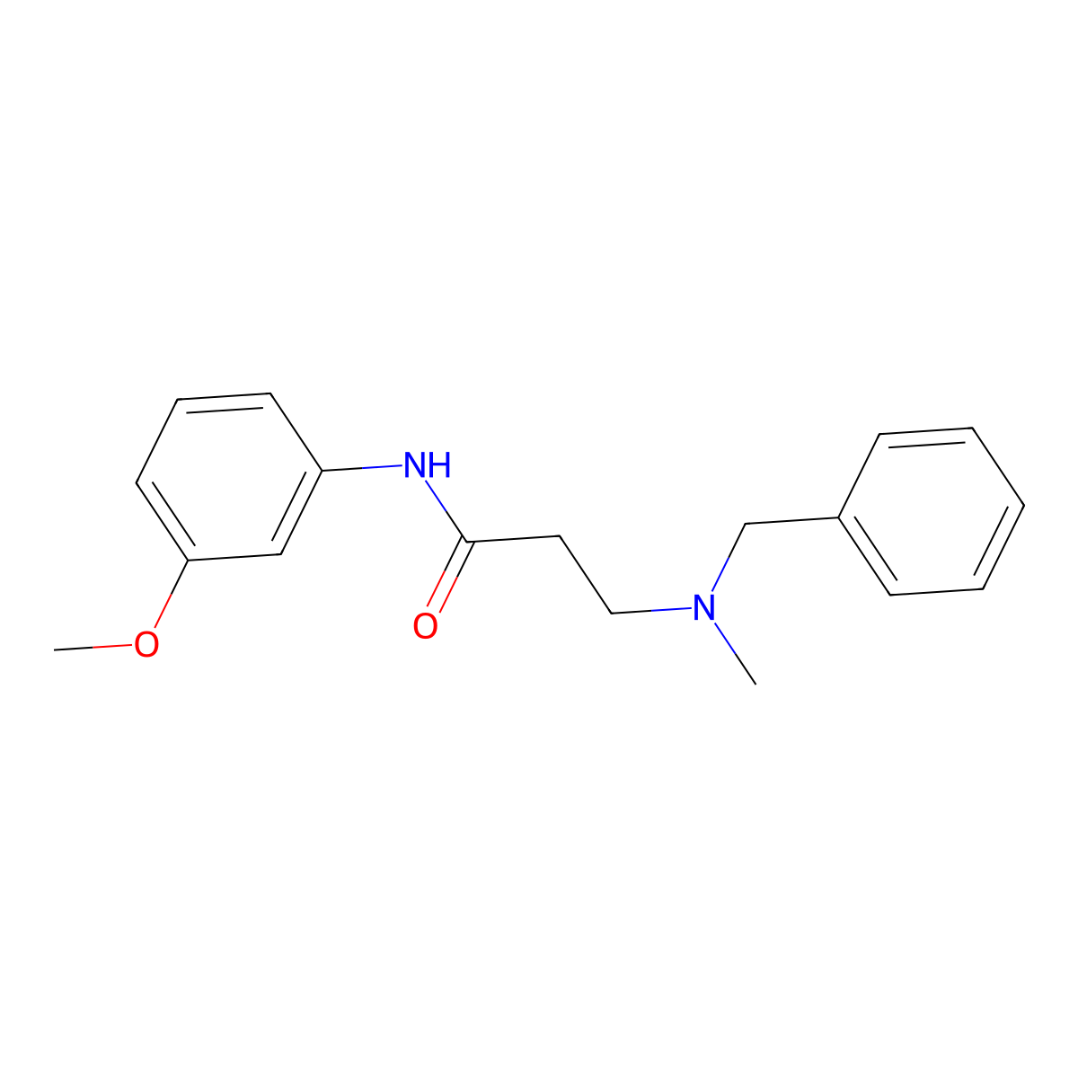 3-[benzyl(methyl)amino]-N-(3-methoxyphenyl)propanamide molecular structure, CAS 428843-22-5