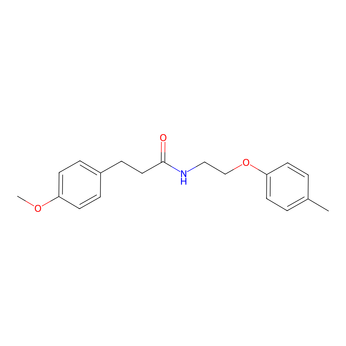 3-(4-methoxyphenyl)-N-[2-(4-methylphenoxy)ethyl]propanamide molecular structure, CAS 428843-34-9