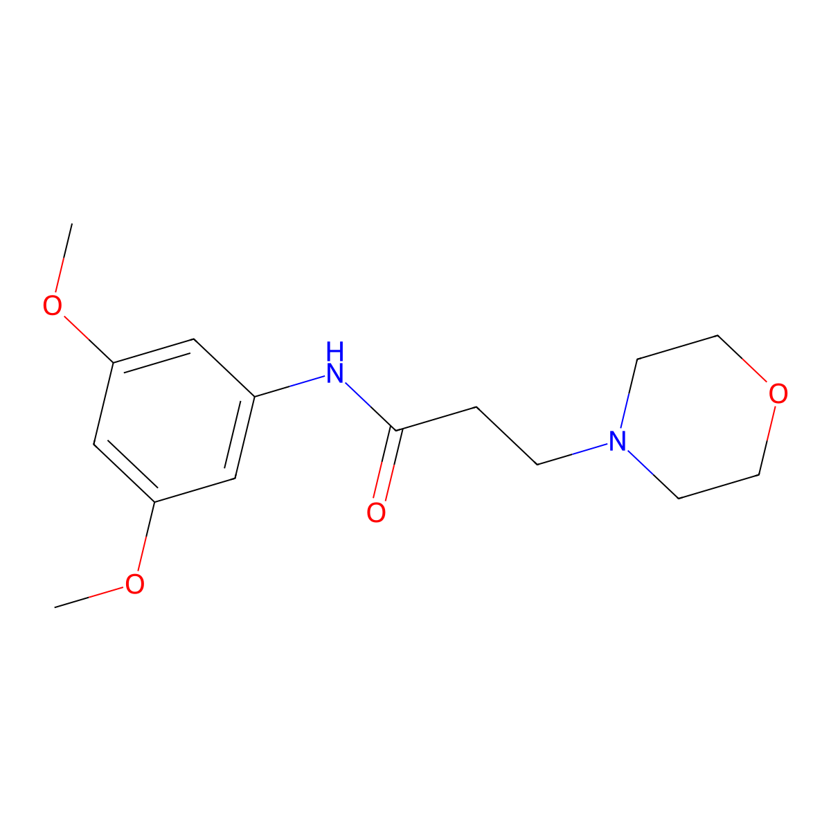 N-(3,5-dimethoxyphenyl)-3-morpholin-4-ylpropanamide molecular structure, CAS 428843-57-6