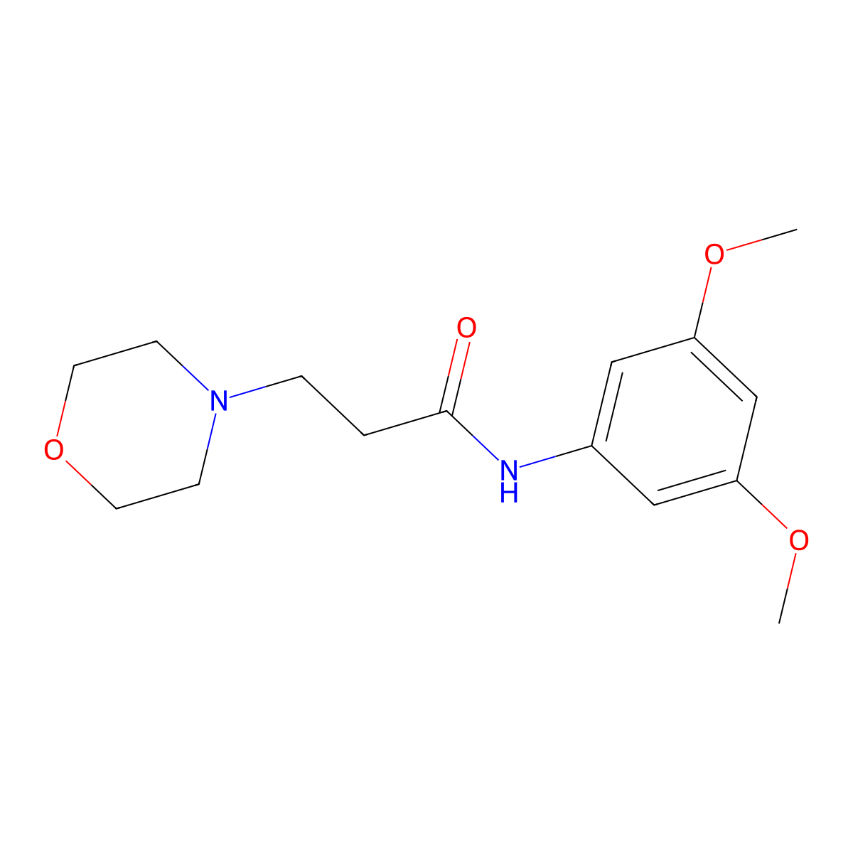 N-(3,5-dimethoxyphenyl)-3-morpholin-4-ylpropanamide molecular structure, CAS 428843-57-6