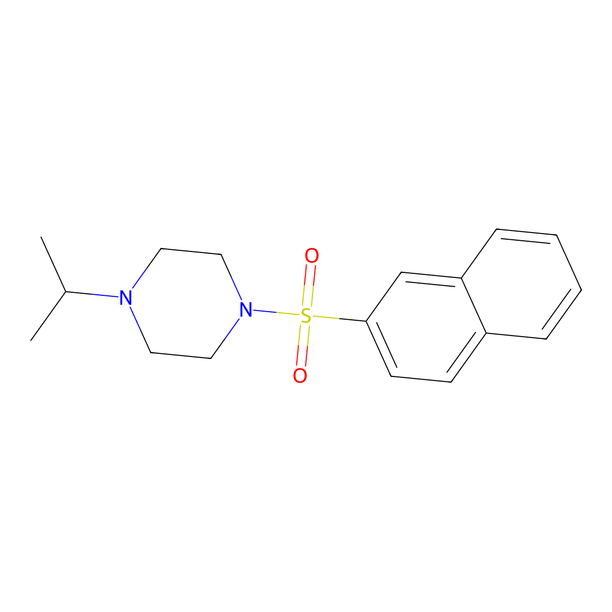 1-Naphthalen-2-ylsulfonyl-4-propan-2-ylpiperazine molecular structure, CAS 428843-77-0