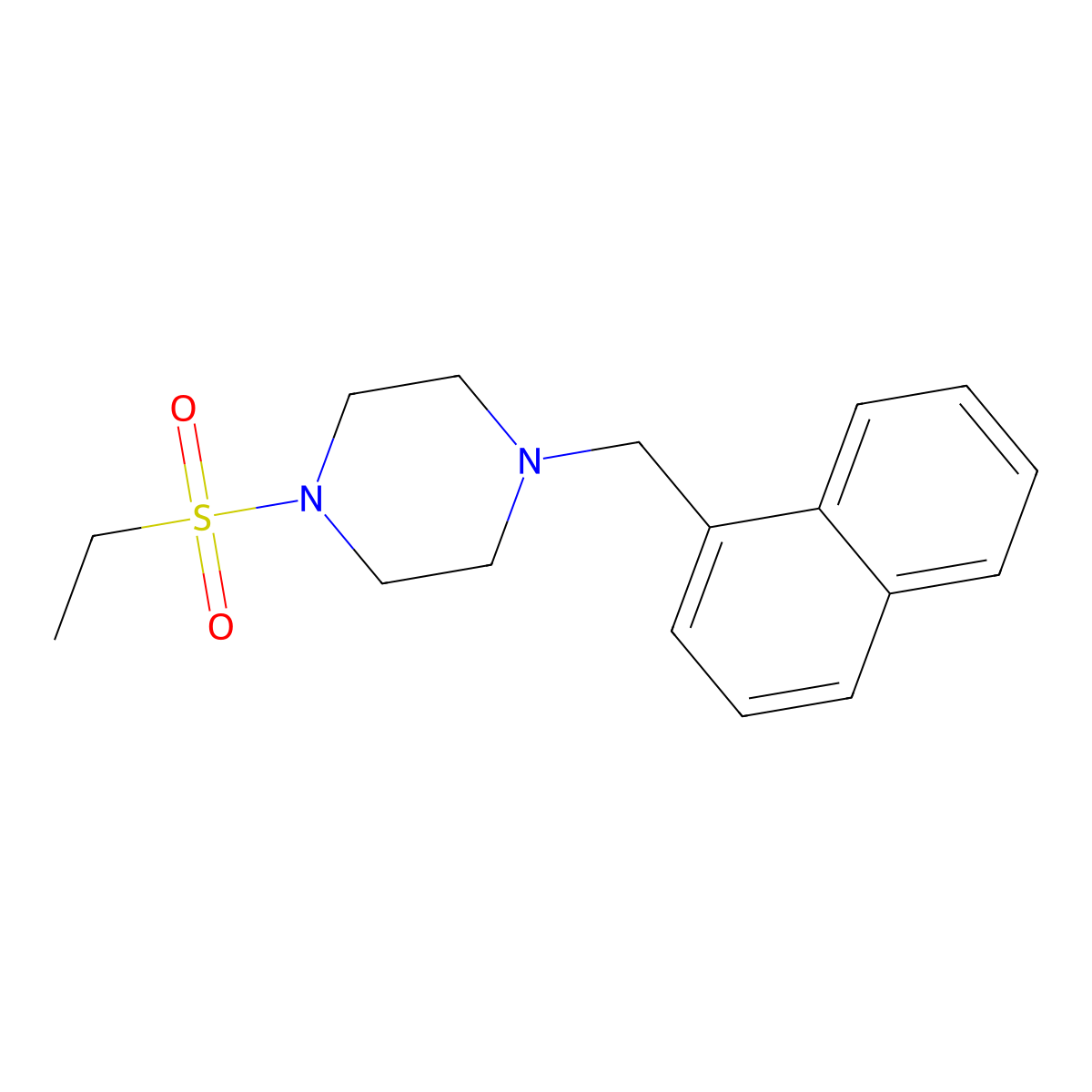 1-Ethylsulfonyl-4-(naphthalen-1-ylmethyl)piperazine molecular structure, CAS 428843-97-4