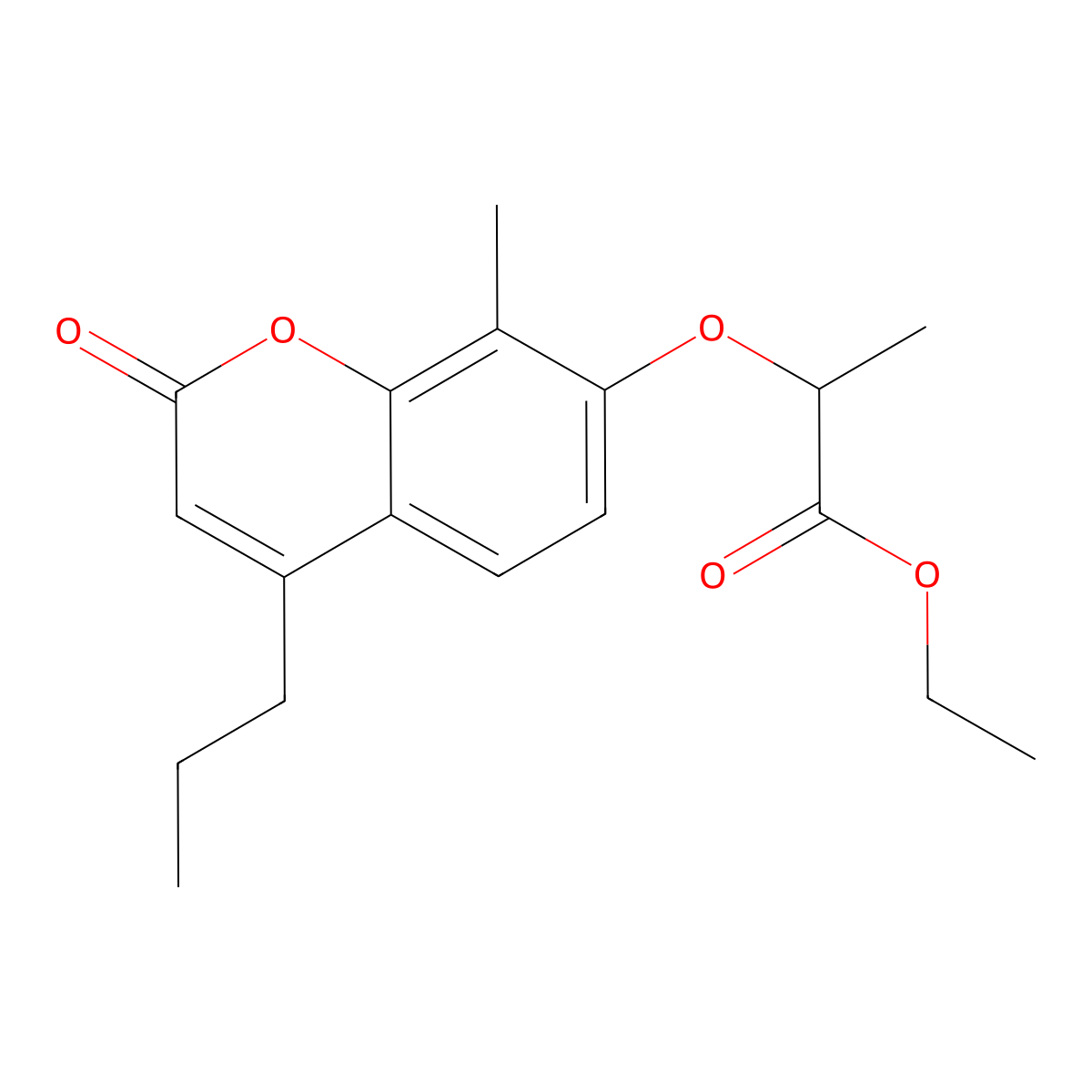 ethyl 2-[(8-methyl-2-oxo-4-propyl-2H-chromen-7-yl)oxy]propanoate molecular structure, CAS 428844-17-1
