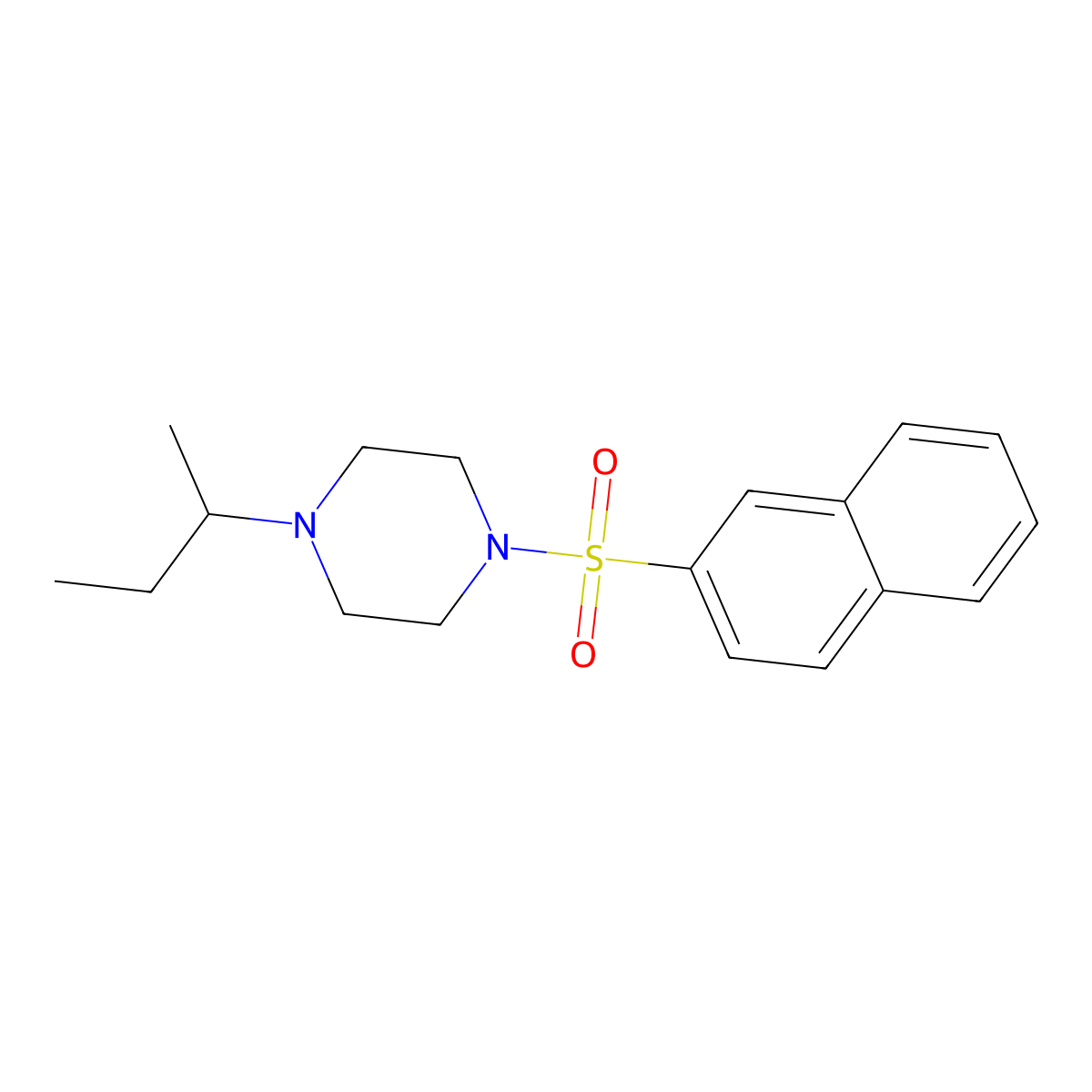 1-(Butan-2-yl)-4-(naphthalen-2-ylsulfonyl)piperazine molecular structure, CAS 428844-50-2