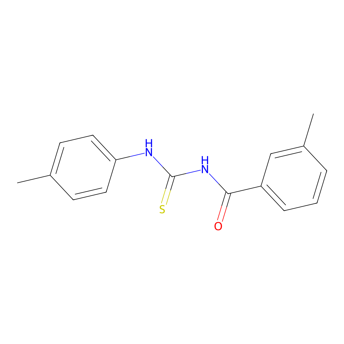 3-methyl-N-[(4-methylphenyl)carbamothioyl]benzamide molecular structure, CAS 428844-56-8