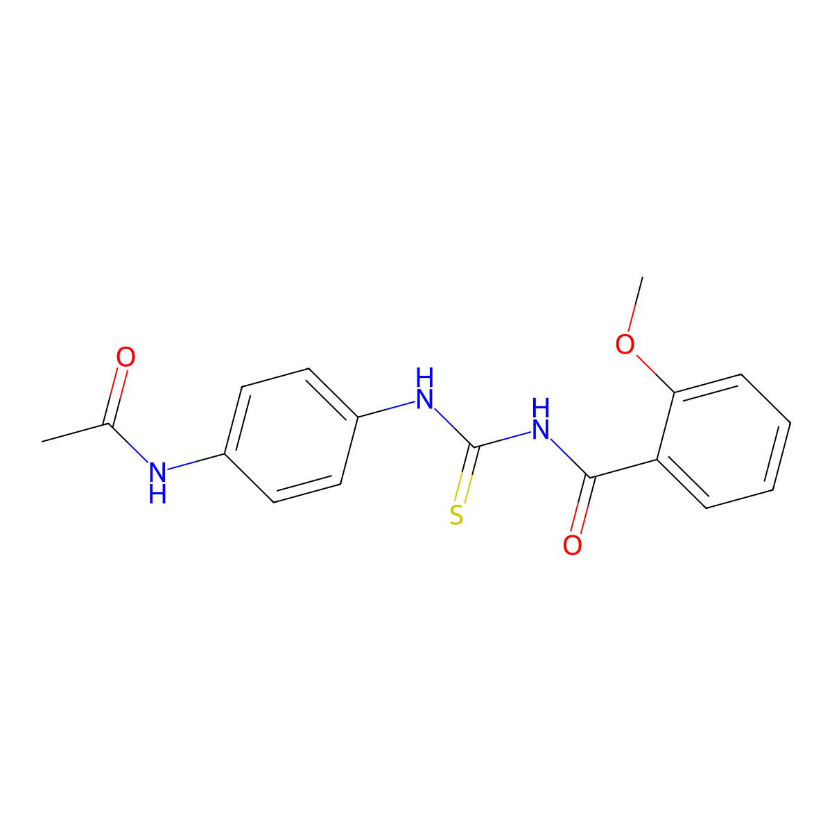 N-[(4-acetamidophenyl)carbamothioyl]-2-methoxybenzamide molecular structure, CAS 428844-69-3