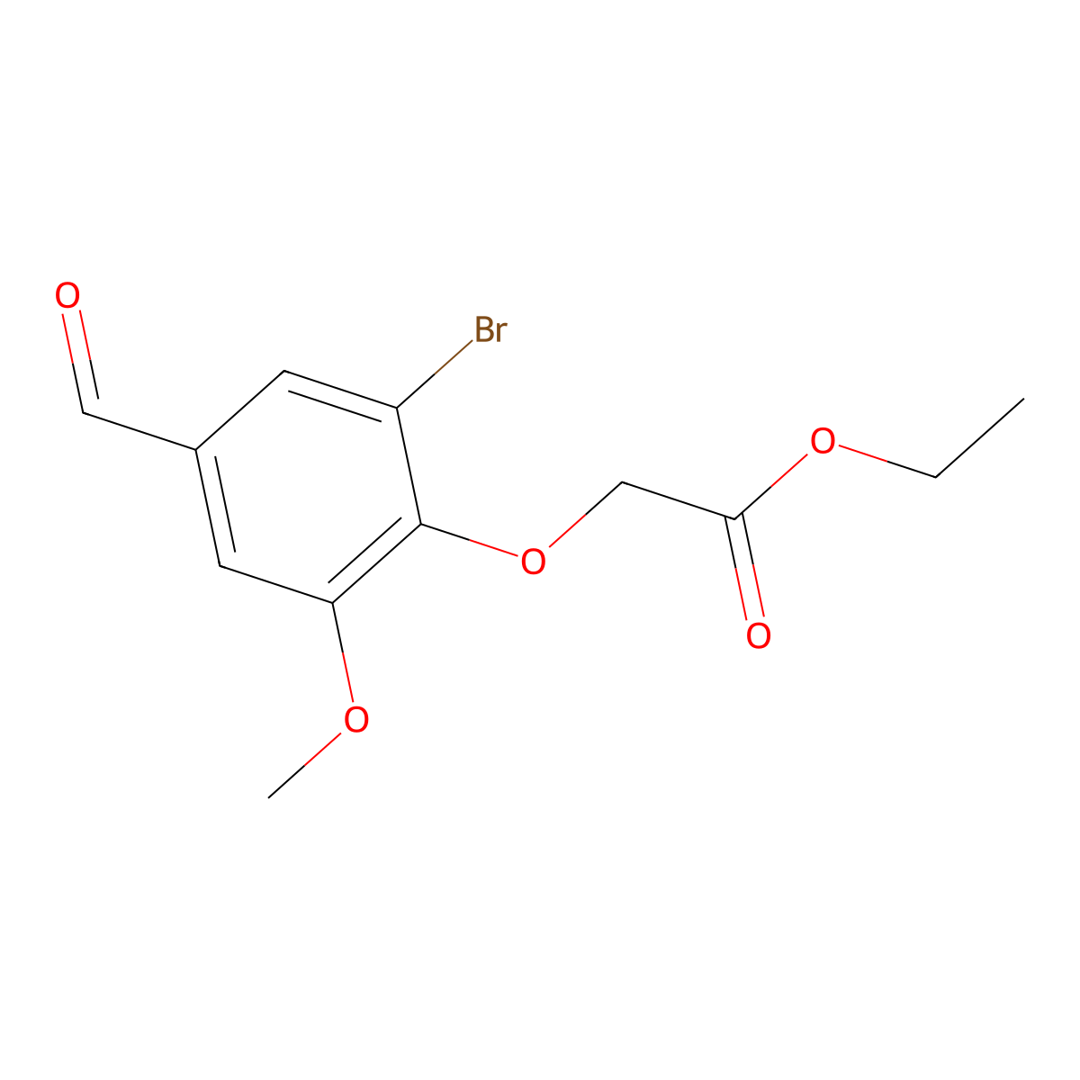 Ethyl (2-bromo-4-formyl-6-methoxyphenoxy)acetate molecular structure, CAS 428844-77-3