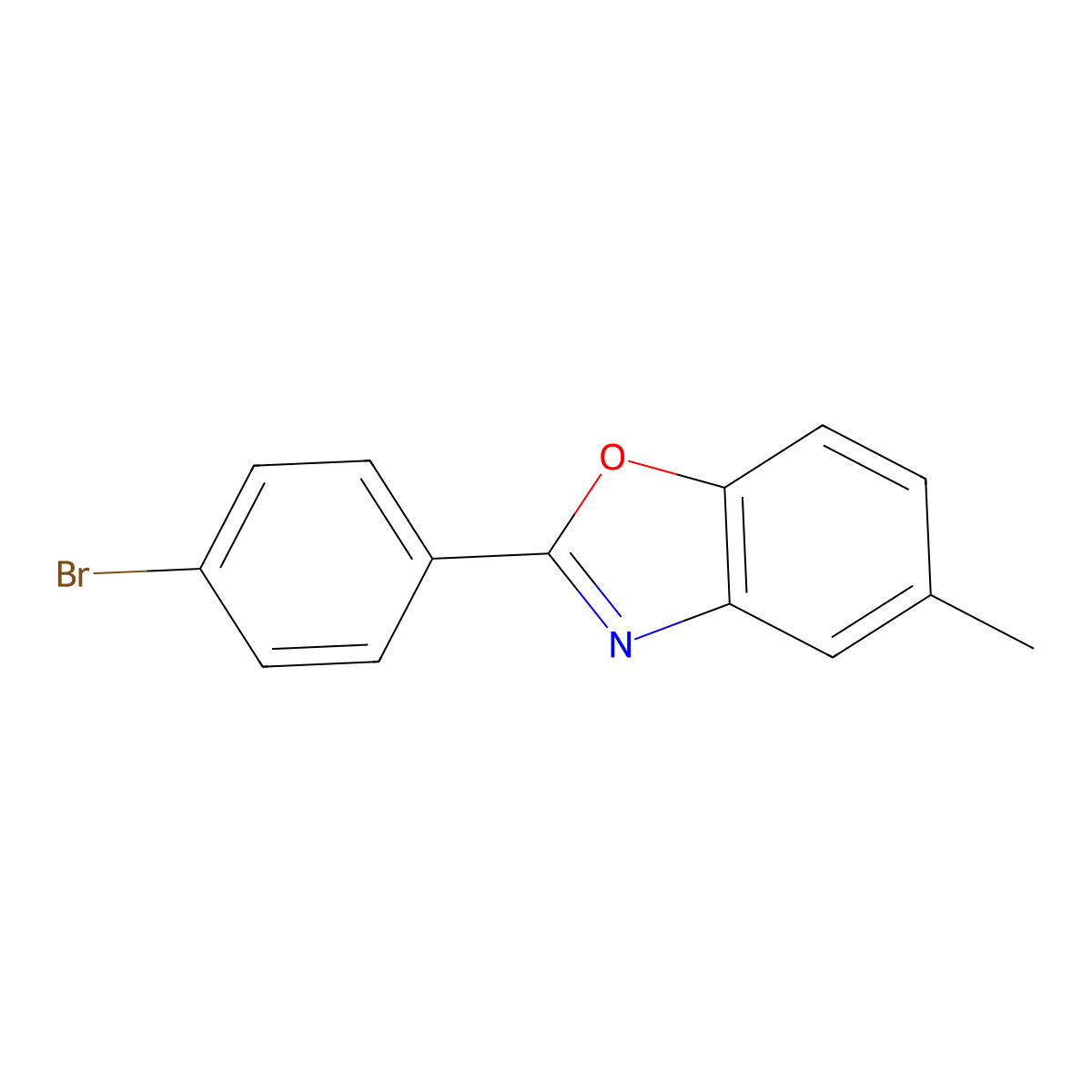 2-(4-Bromophenyl)-5-methylbenzoxazole molecular structure, CAS 428844-82-0