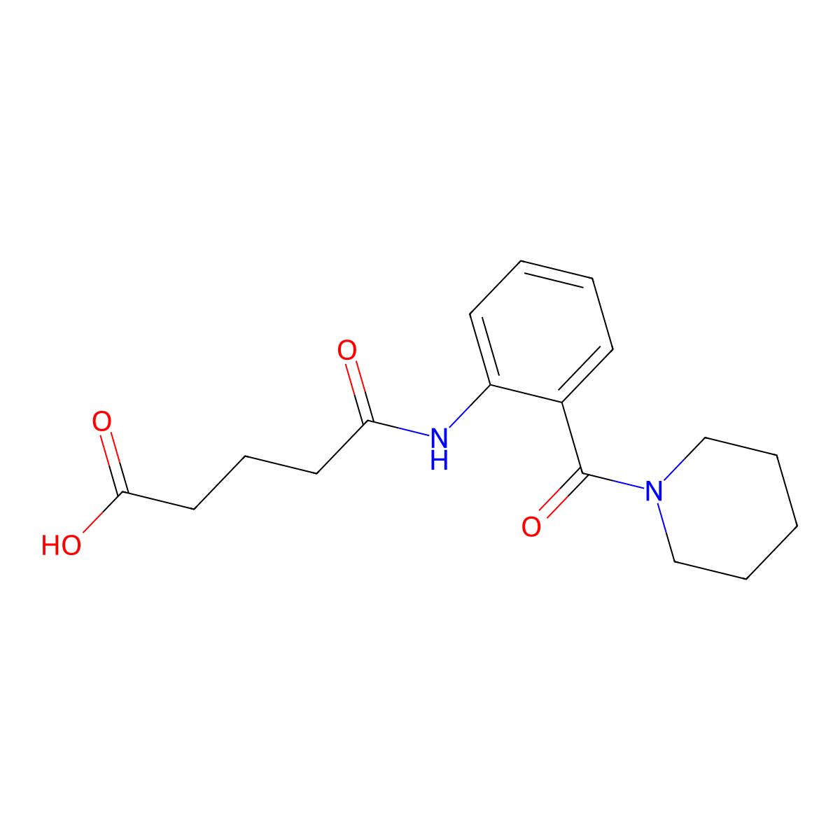 5-Oxo-5-[2-(piperidine-1-carbonyl)anilino]pentanoic acid molecular structure, CAS 428844-89-7